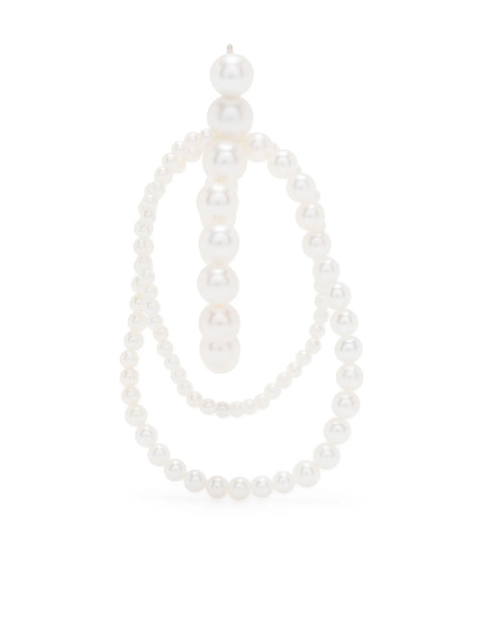 14kt yellow gold Wrapped Perle pearl earring
