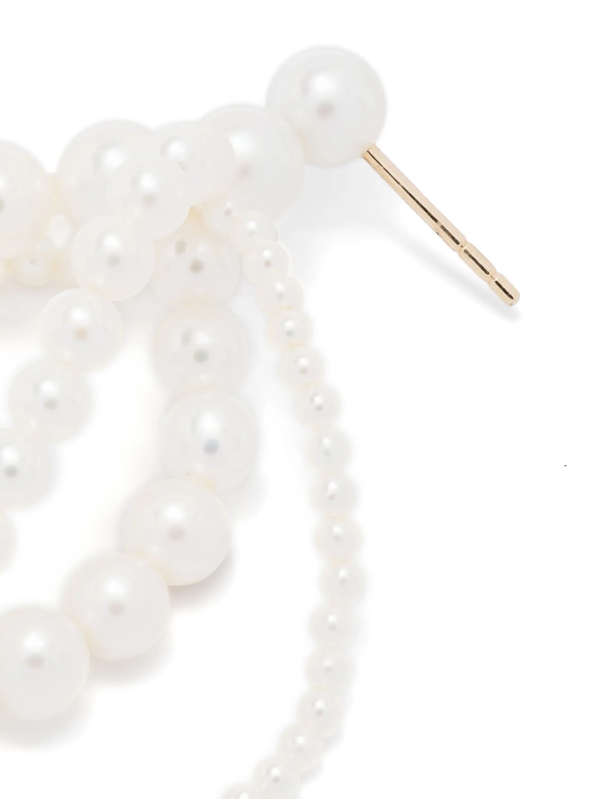 14kt yellow gold Wrapped Perle pearl earring