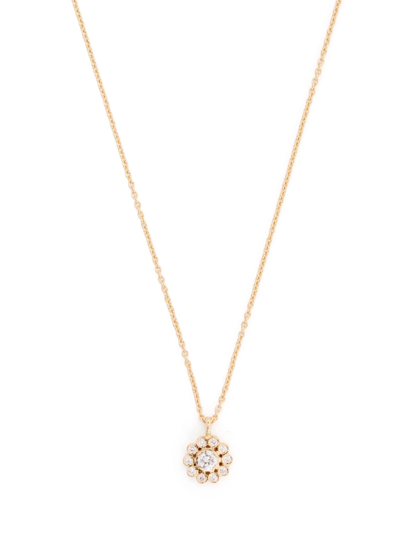 18kt yellow gold Soleil Simple diamond necklace