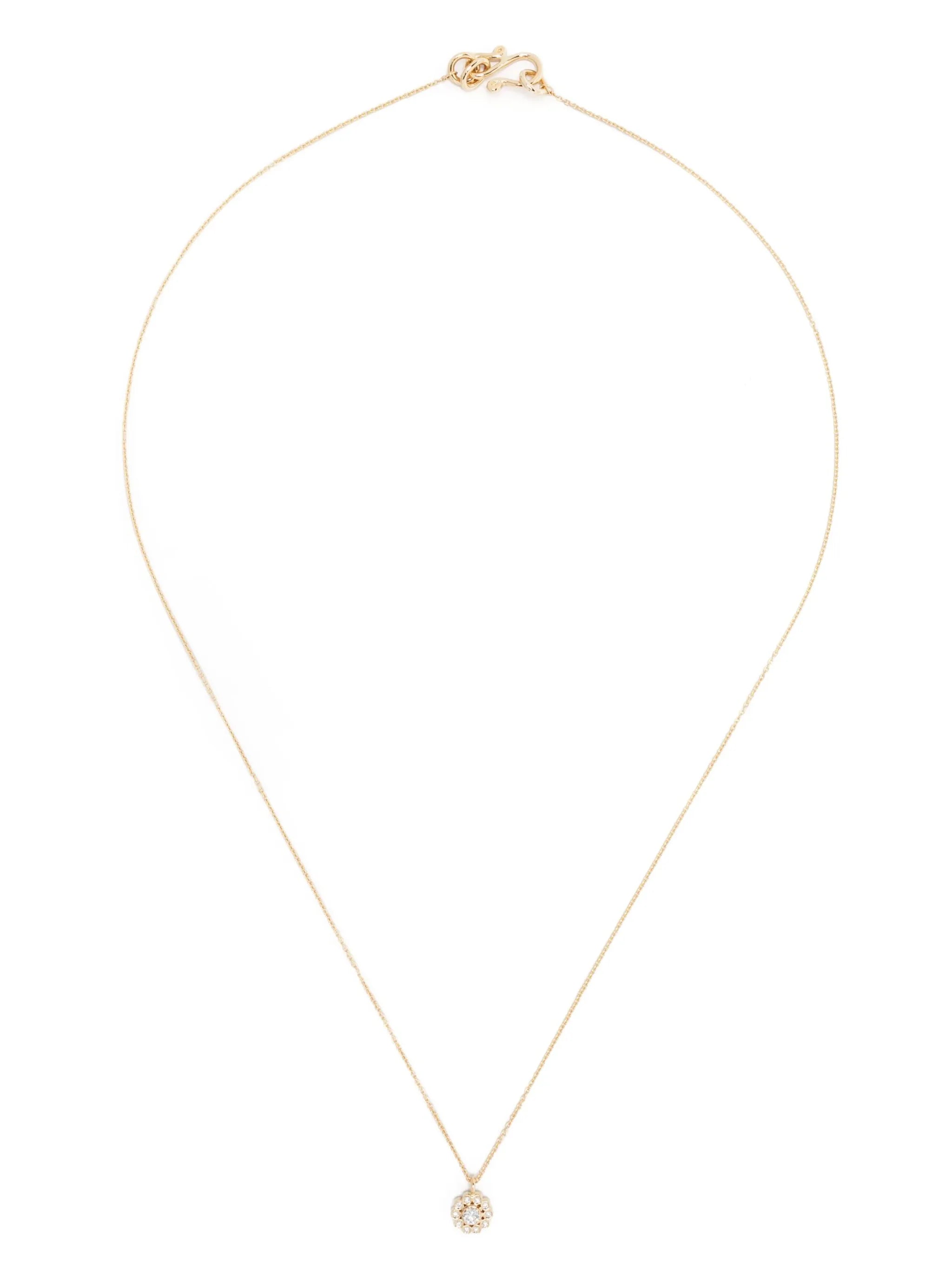 18kt yellow gold Soleil Simple diamond necklace