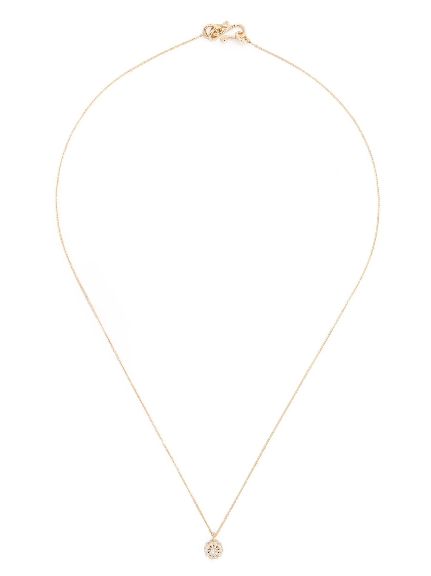 18kt yellow gold Soleil Simple diamond necklace