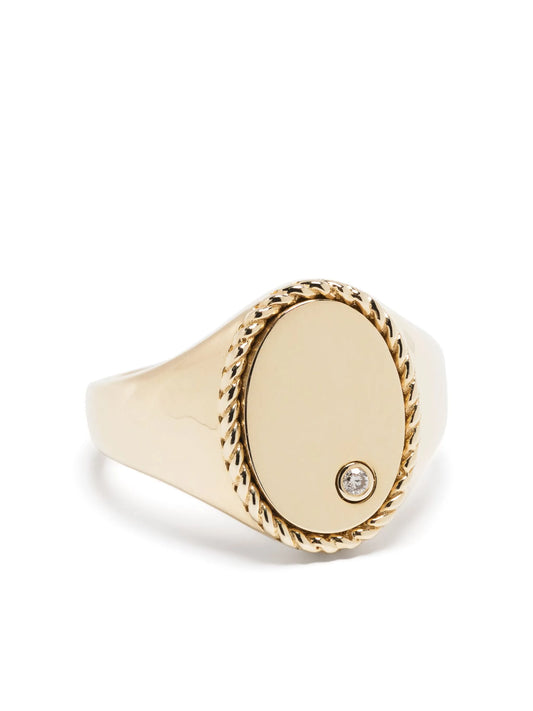 9kt yellow gold Chevalier Oval signet ring