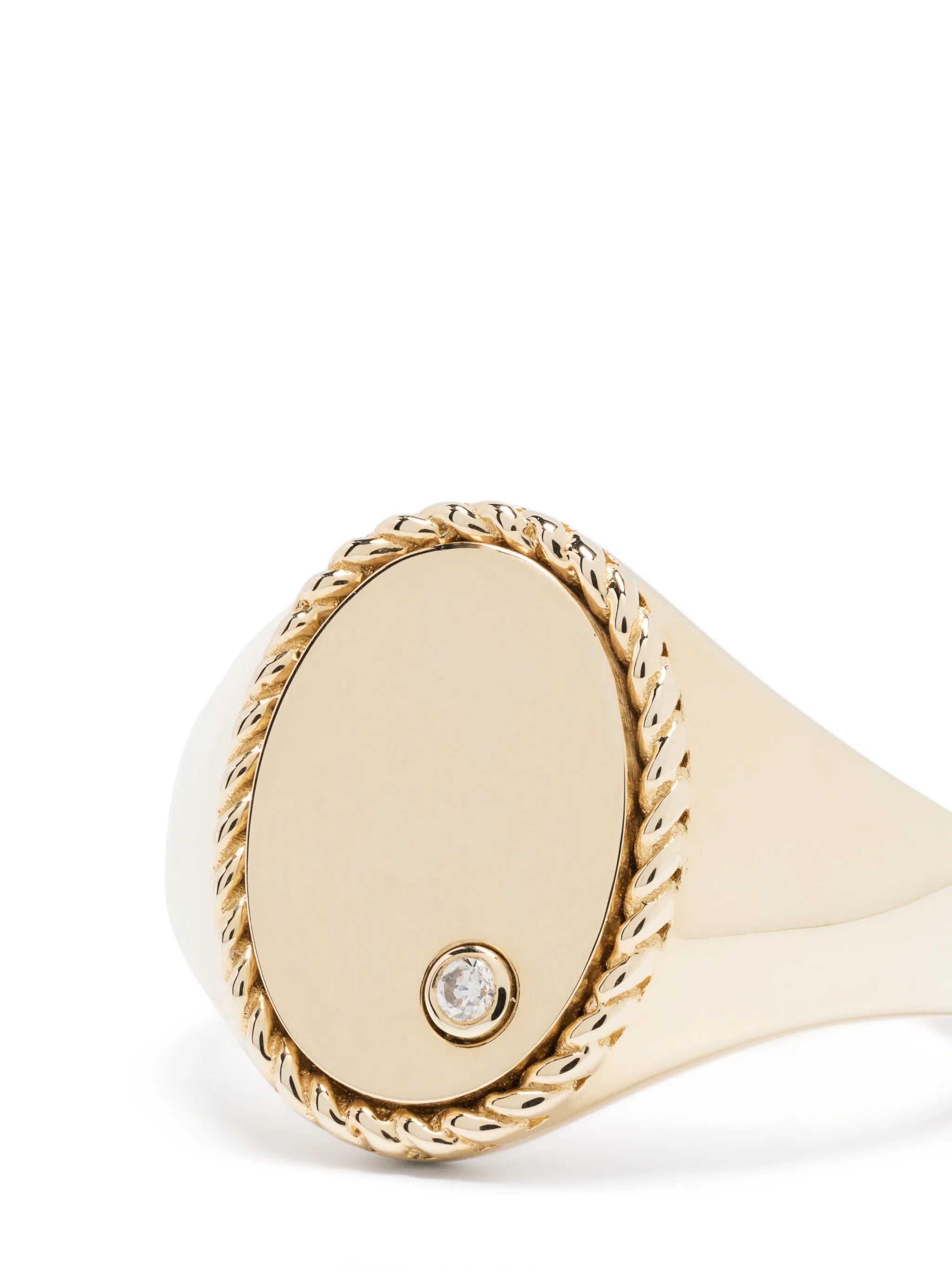 9kt yellow gold Chevalier Oval signet ring