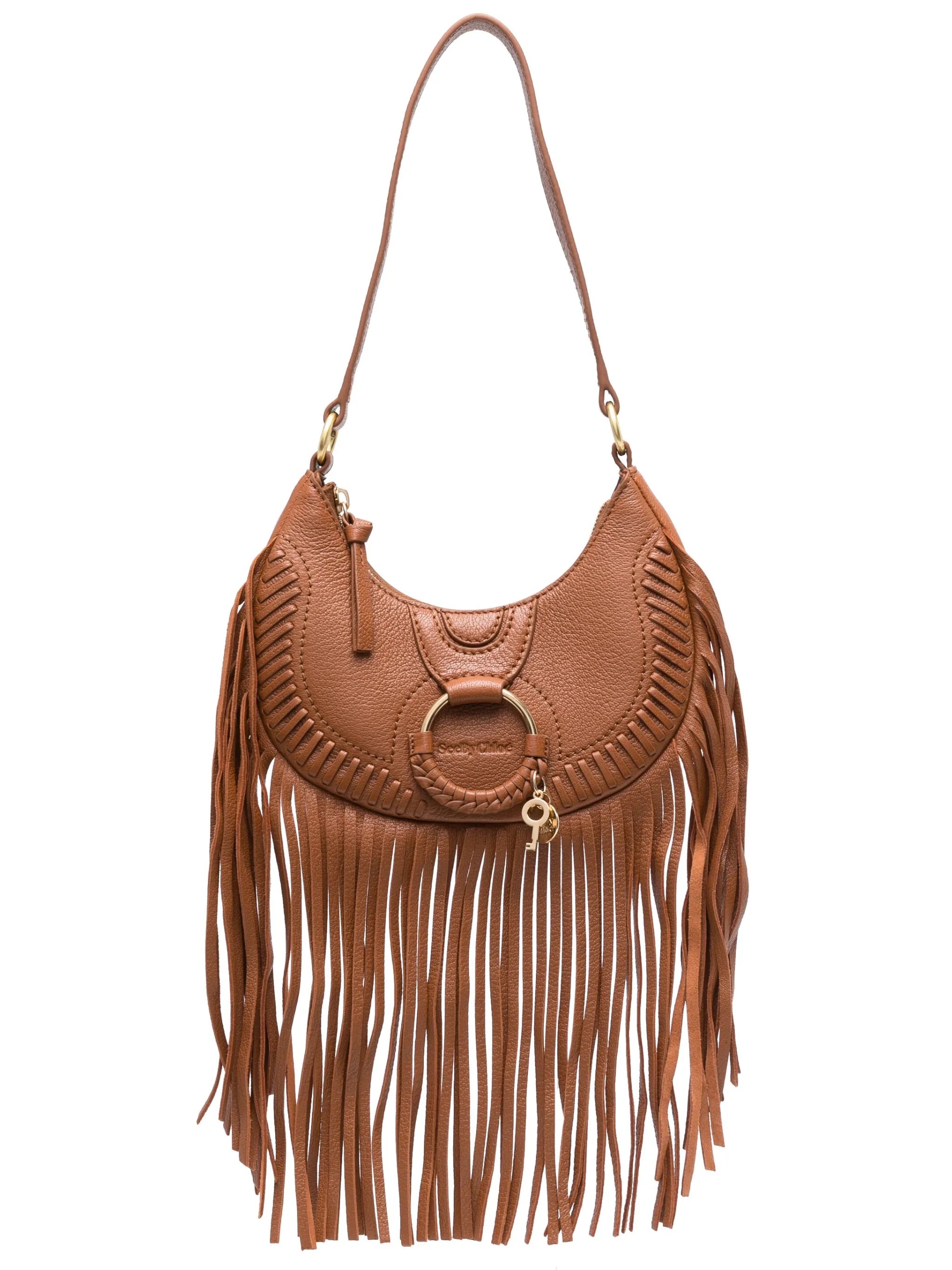 Hana fringed leather shoulder bag