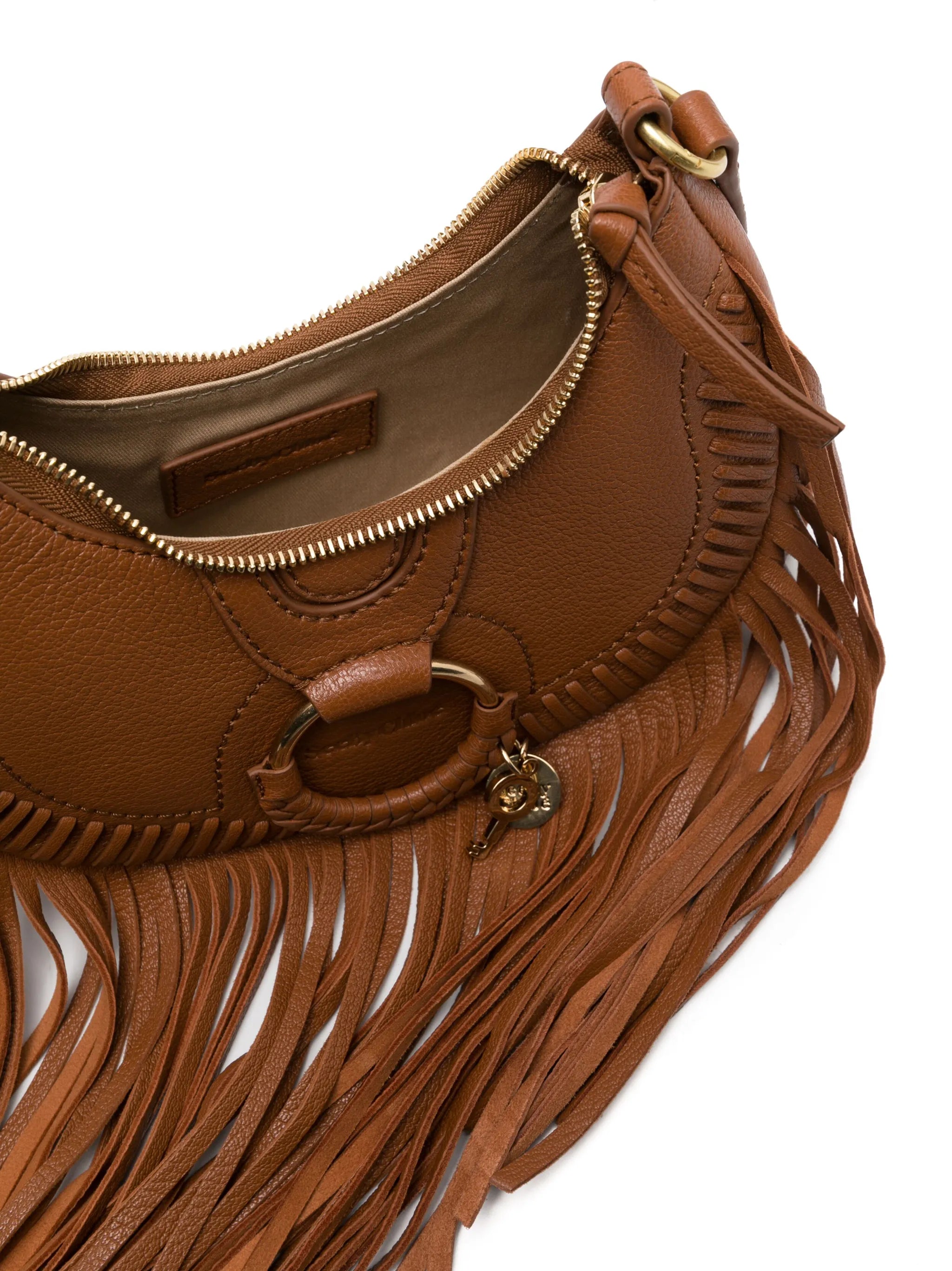 Hana fringed leather shoulder bag