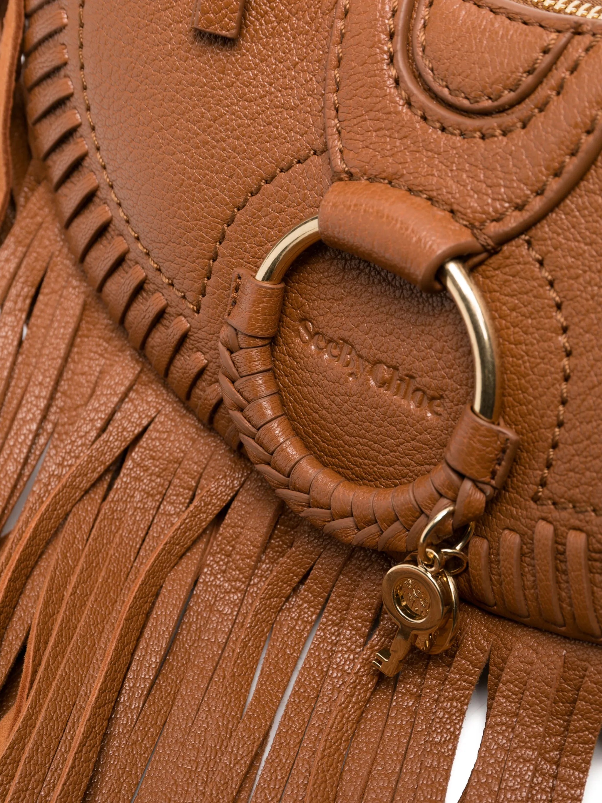 Hana fringed leather shoulder bag
