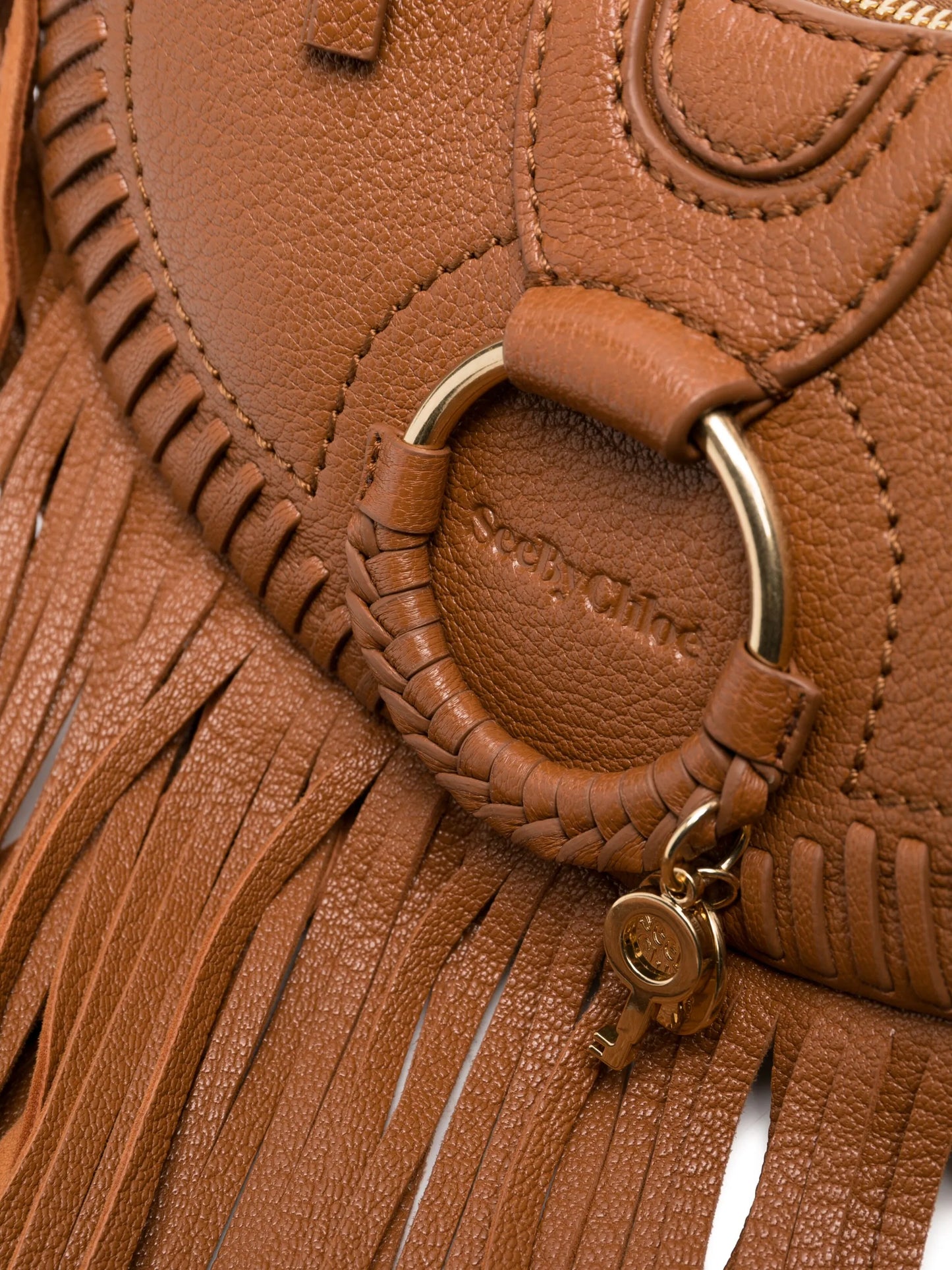 Hana fringed leather shoulder bag