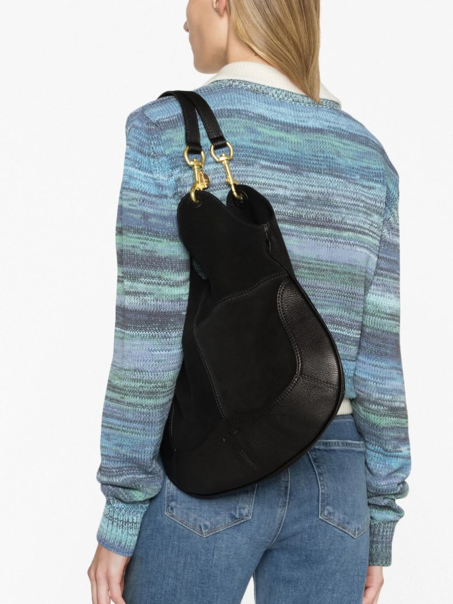 Hana suede shoulder bag