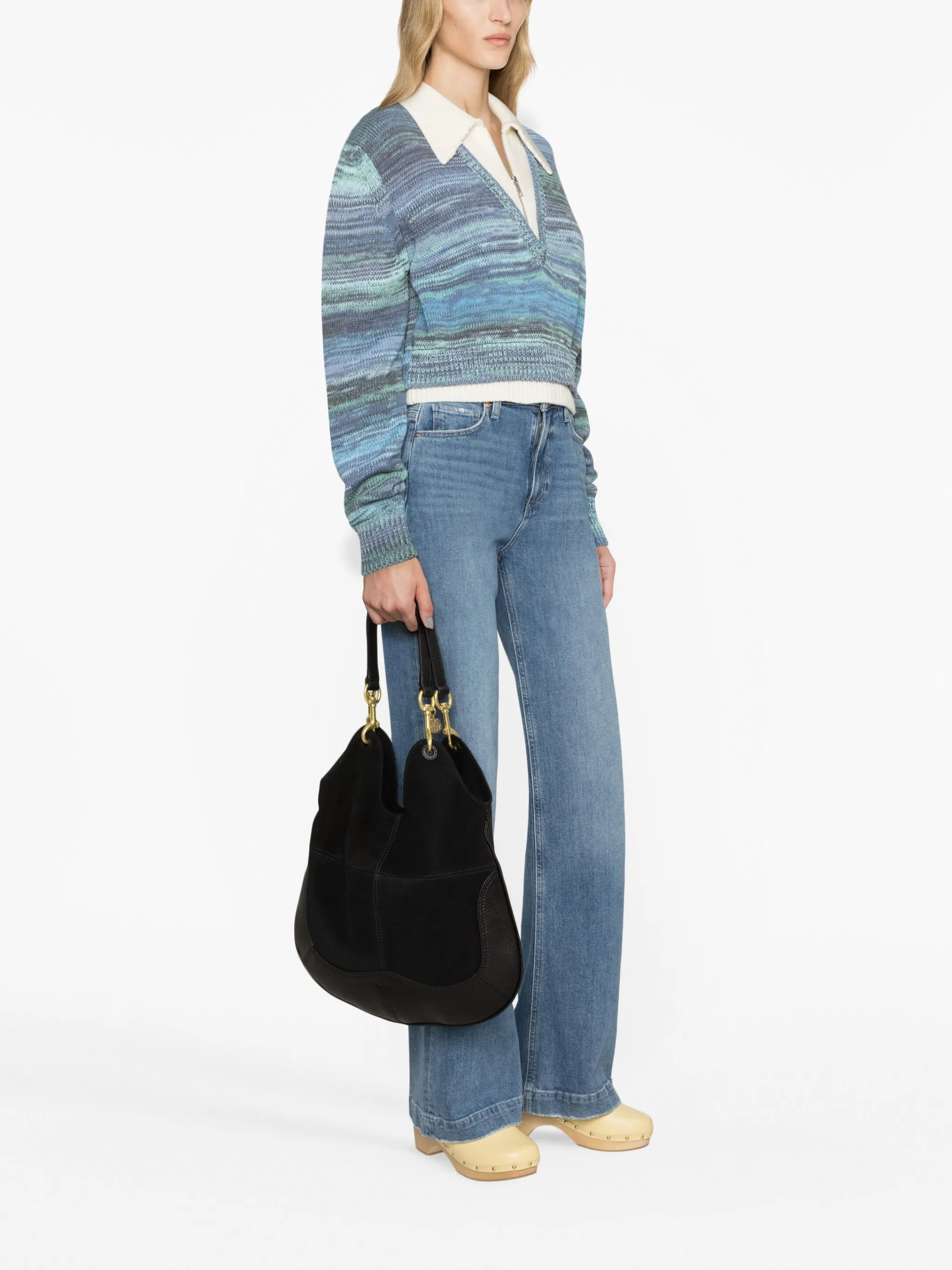 Hana suede shoulder bag