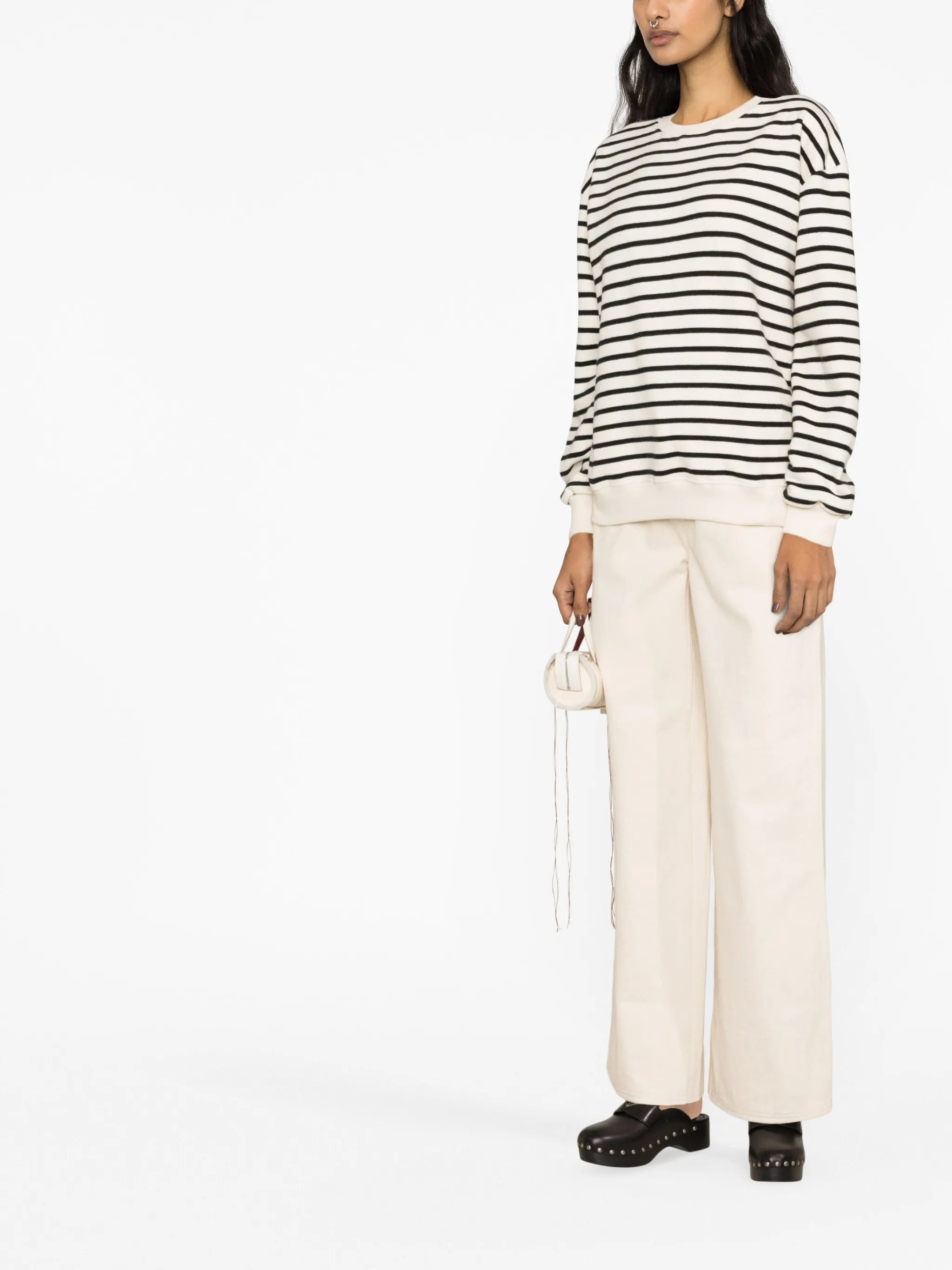 Saint striped cotton sweatshirt