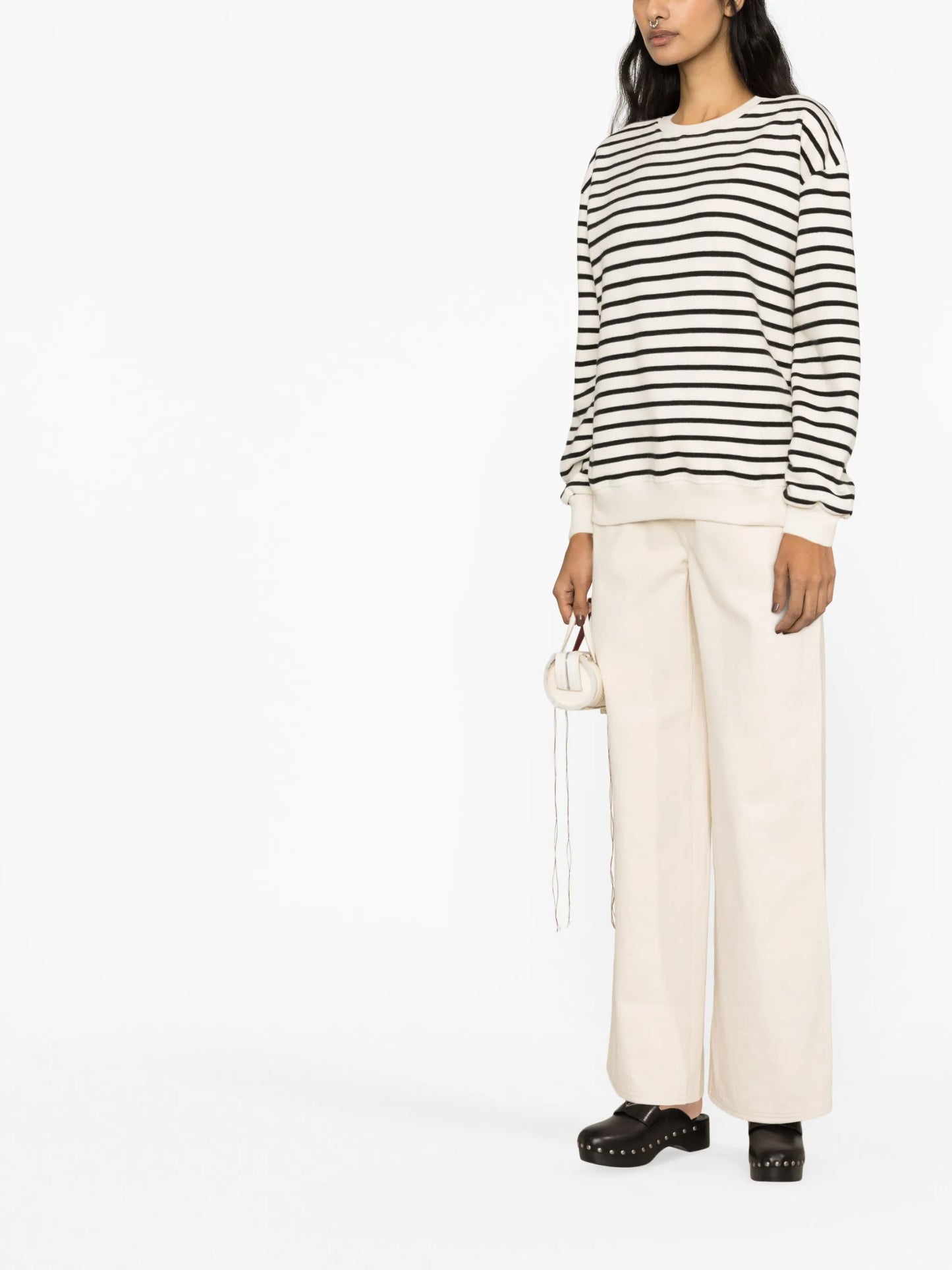 Saint striped cotton sweatshirt
