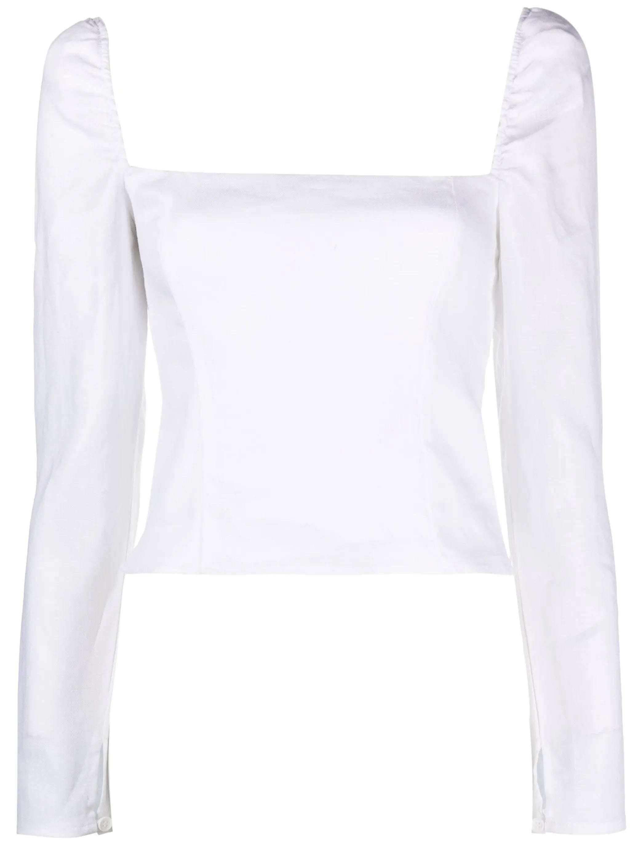 Khloe long-sleeve linen top