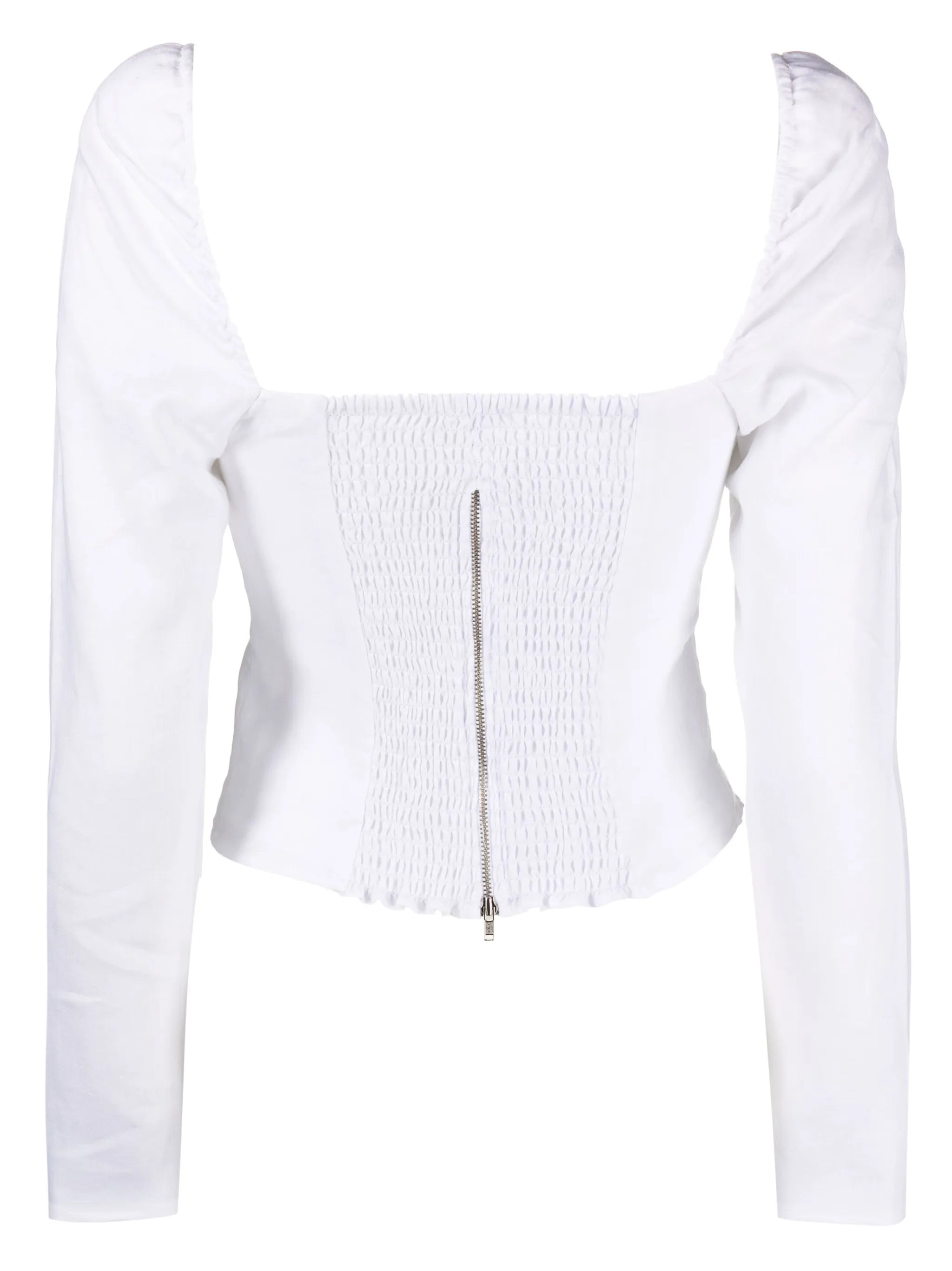 Khloe long-sleeve linen top