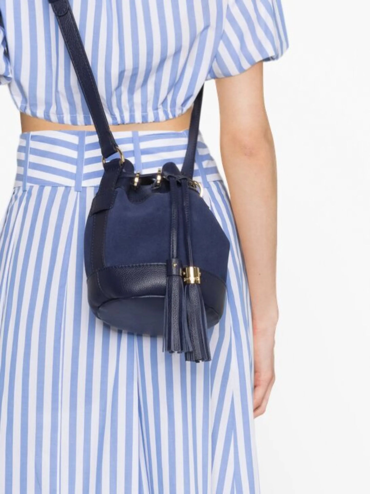 Vicki suede bucket bag