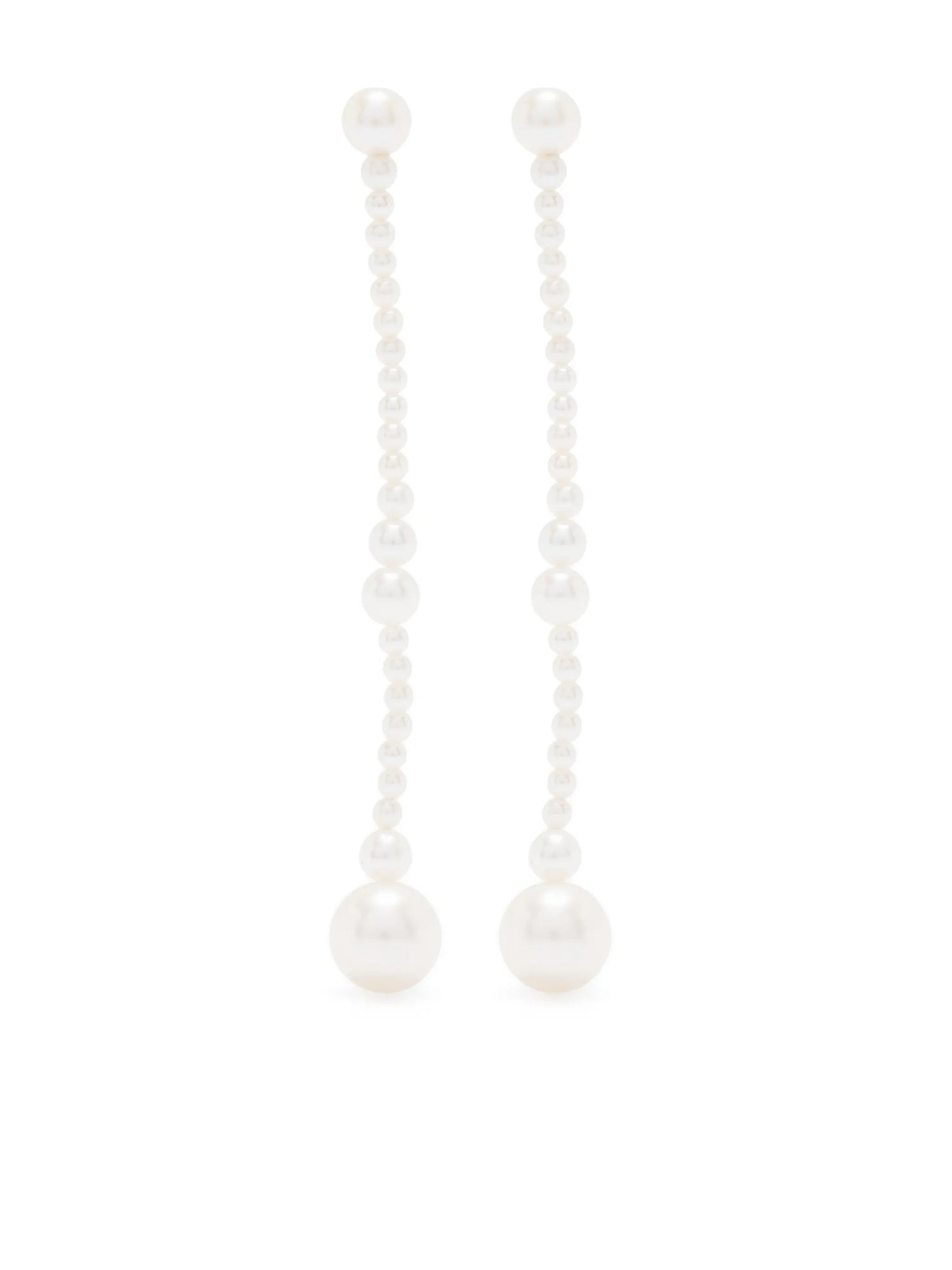 14kt yellow gold Promenade de Claude pearl drop earrings