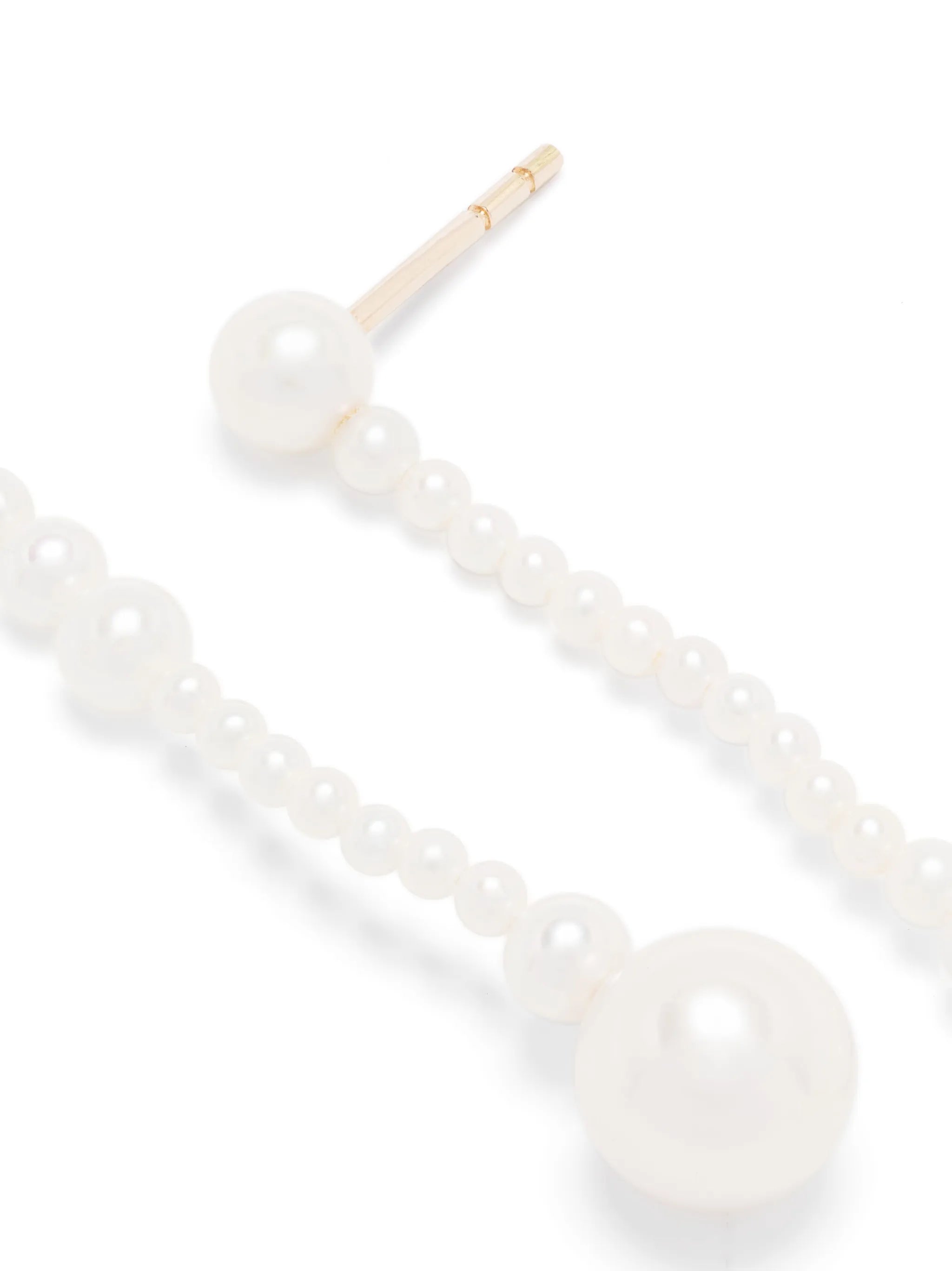 14kt yellow gold Promenade de Claude pearl drop earrings