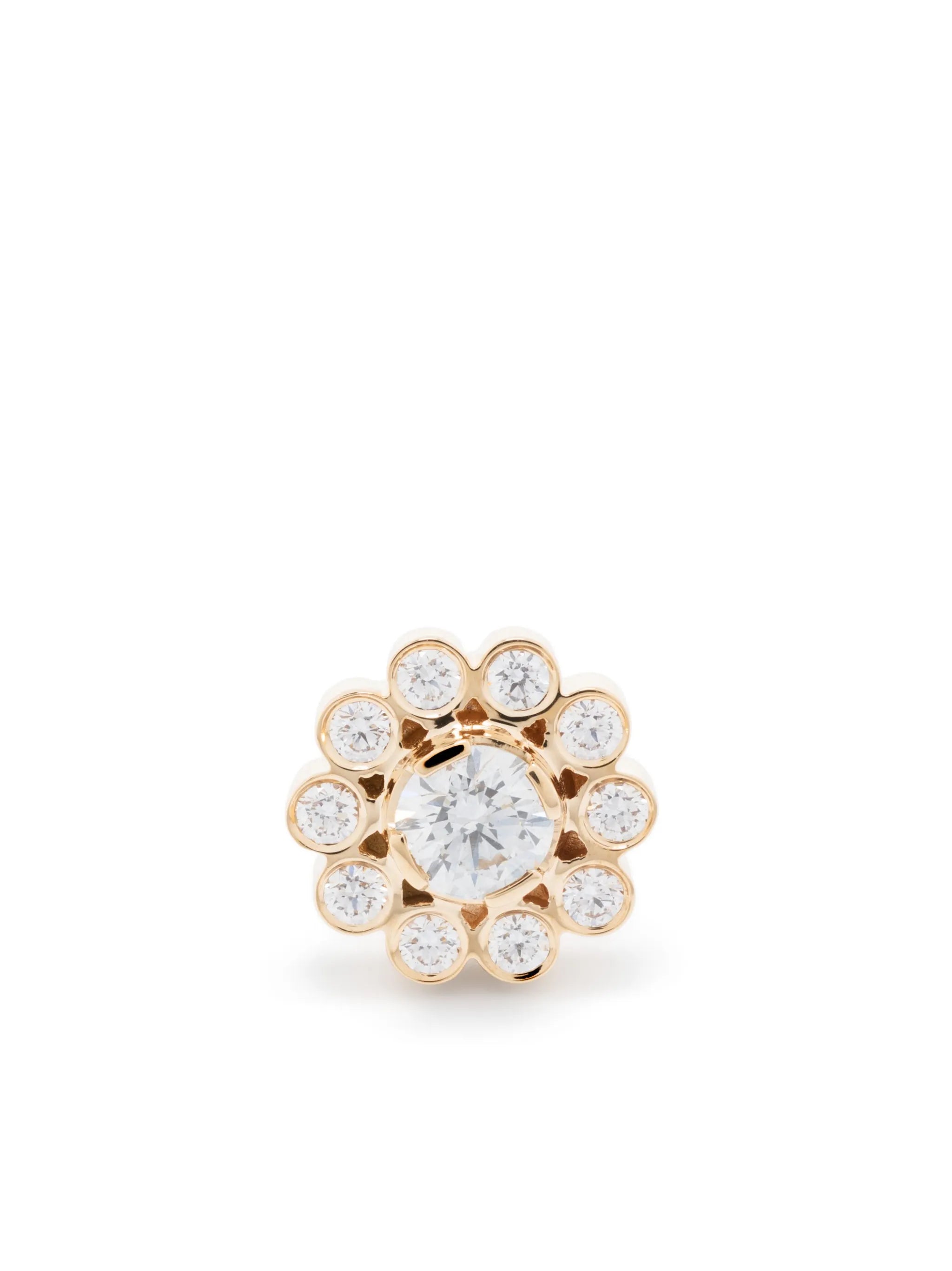 18kt yellow gold Soleil diamond stud earring