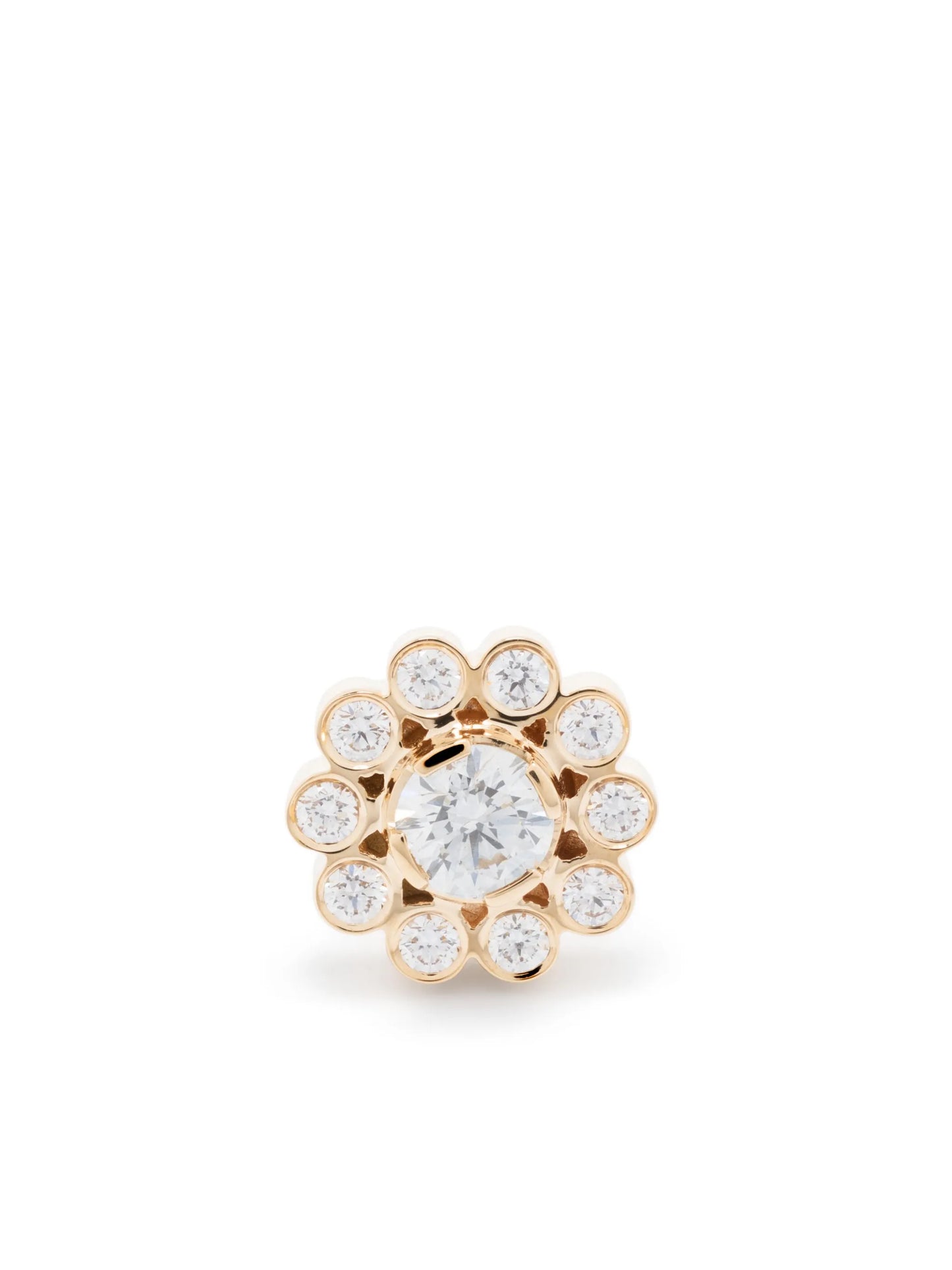 18kt yellow gold Soleil diamond stud earring