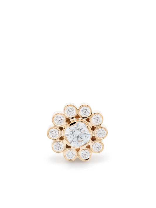 18kt yellow gold Soleil diamond stud earring