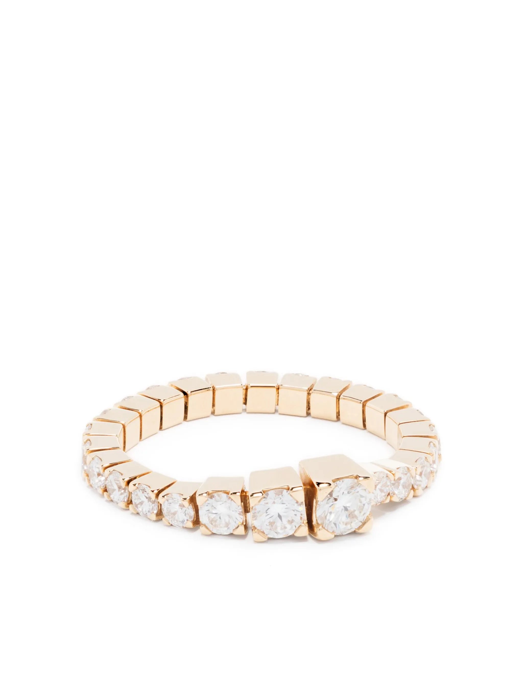 18kt yellow gold Ensemble de River diamond ring