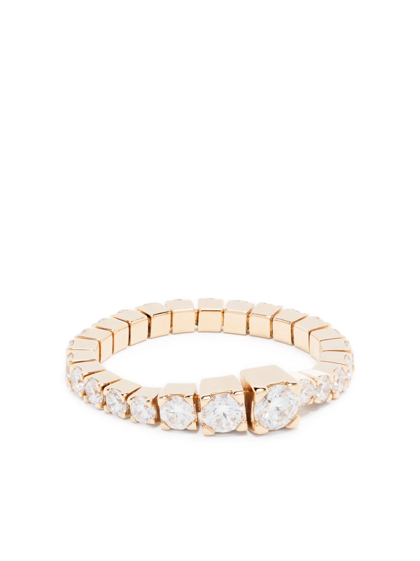 18kt yellow gold Ensemble de River diamond ring