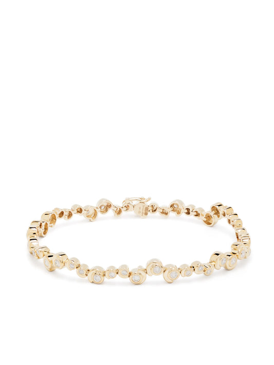 9kt yellow gold Rivière Escargot diamond bracelet