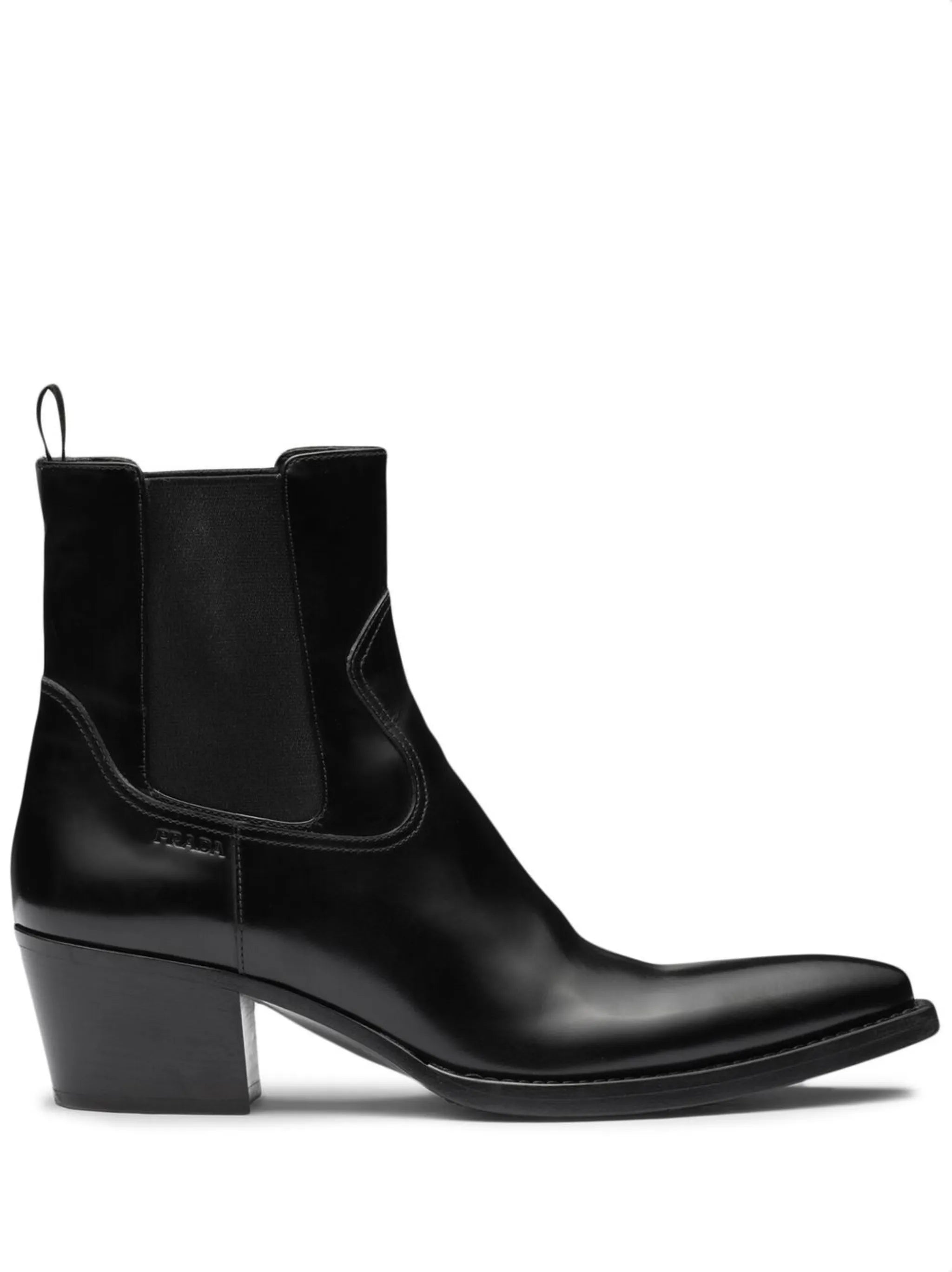 brushed leather Chelsea boots