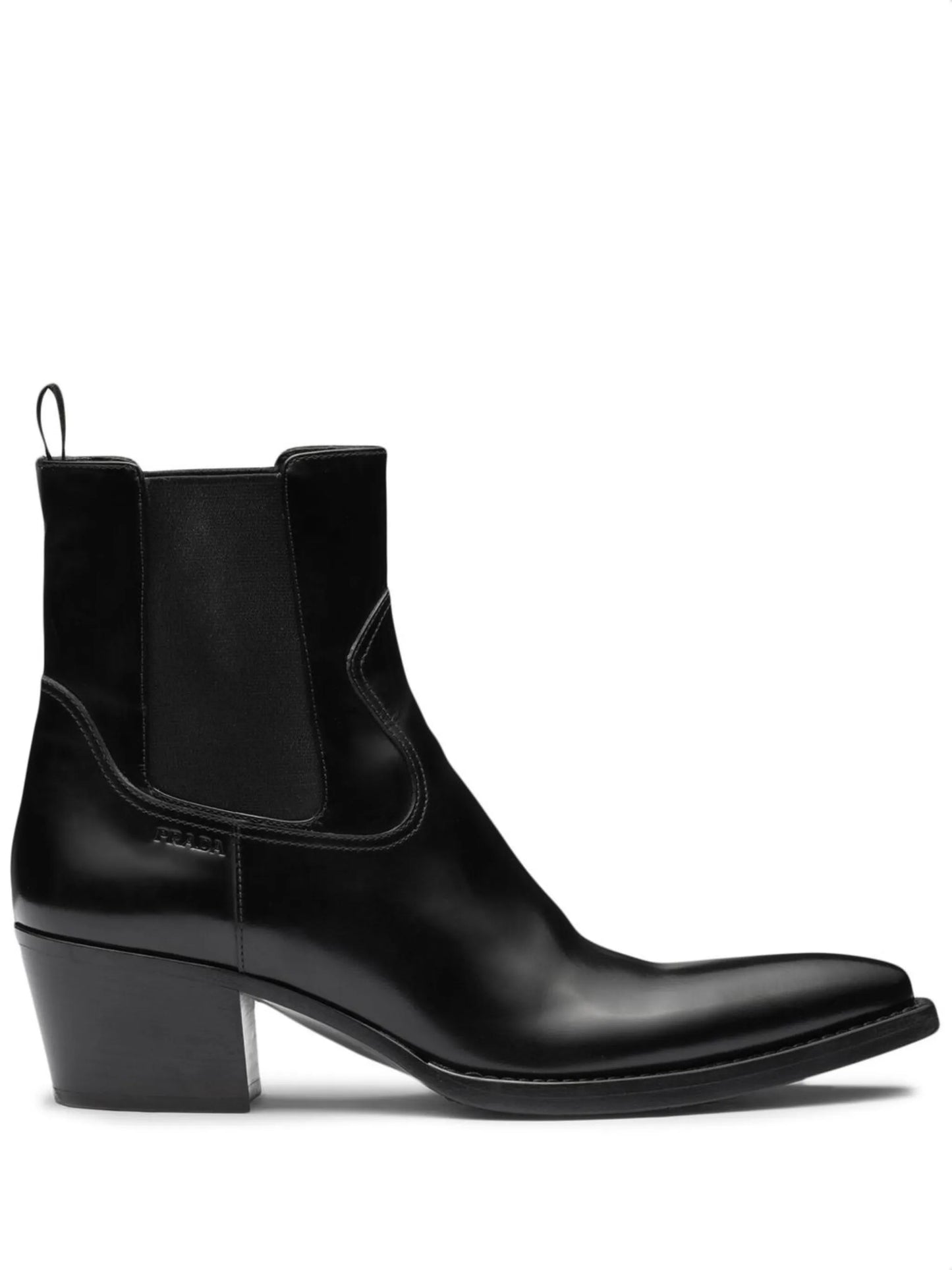brushed leather Chelsea boots