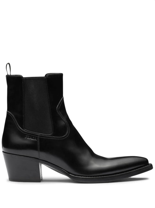 brushed leather Chelsea boots