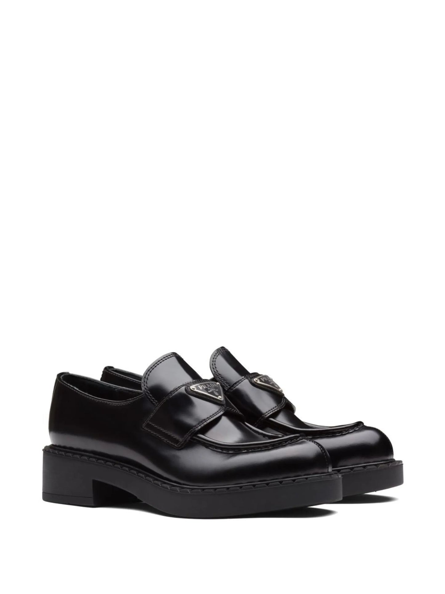 Chocolate brushed leather loafers