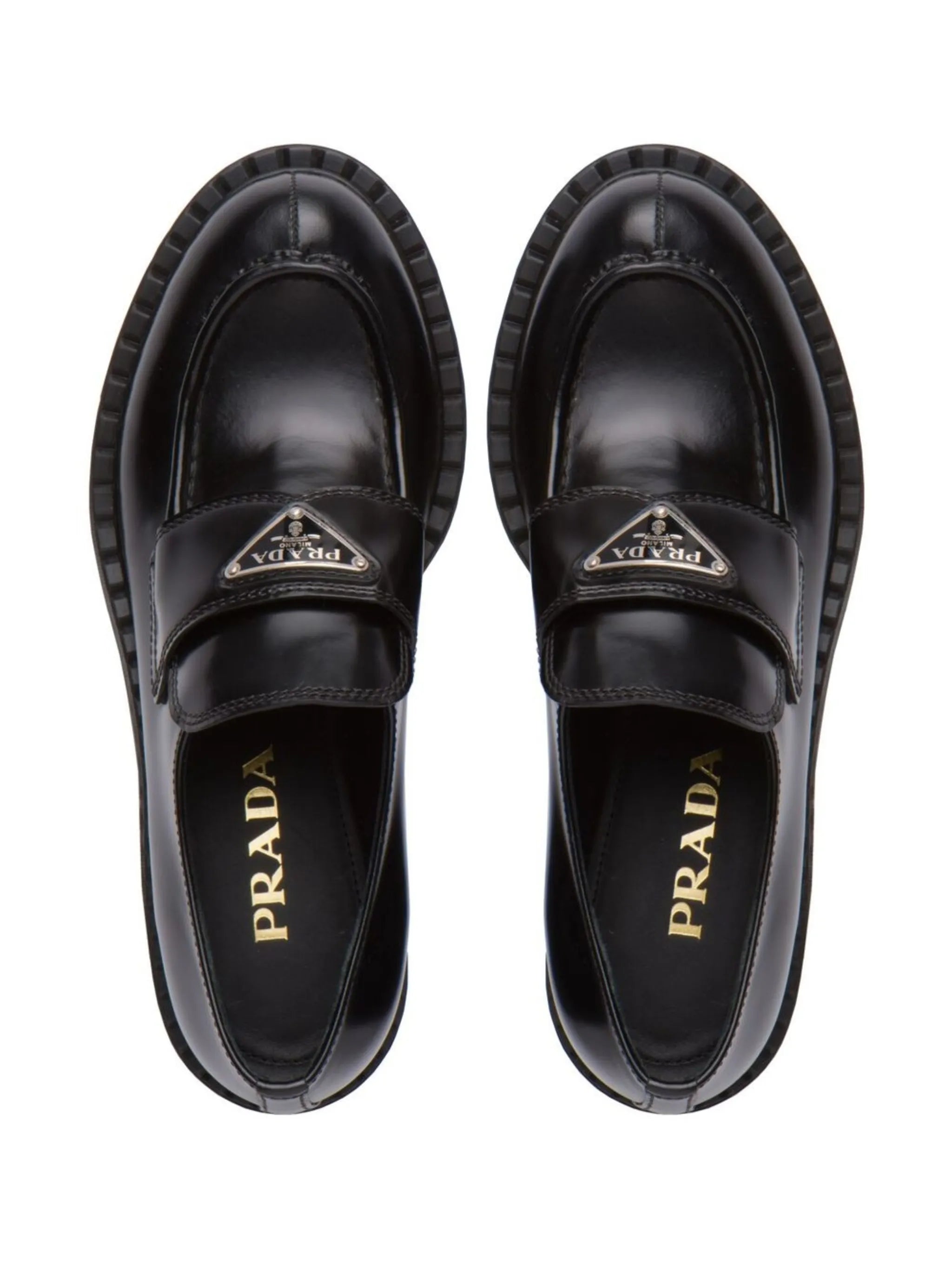 Chocolate brushed leather loafers