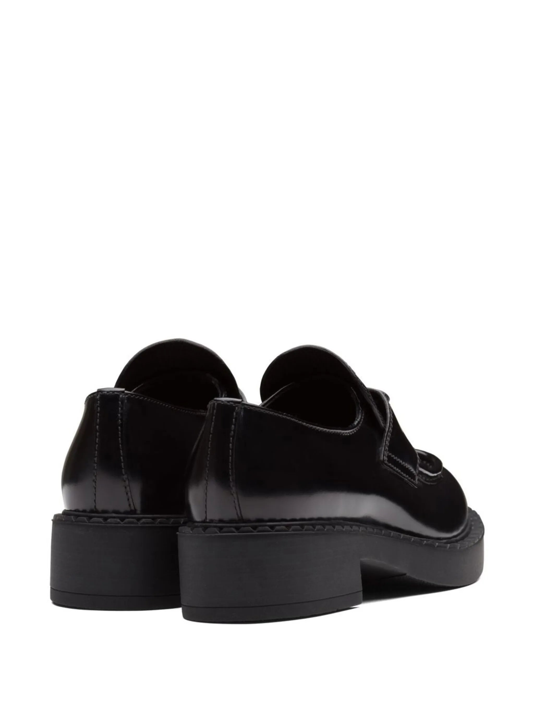 Chocolate brushed leather loafers