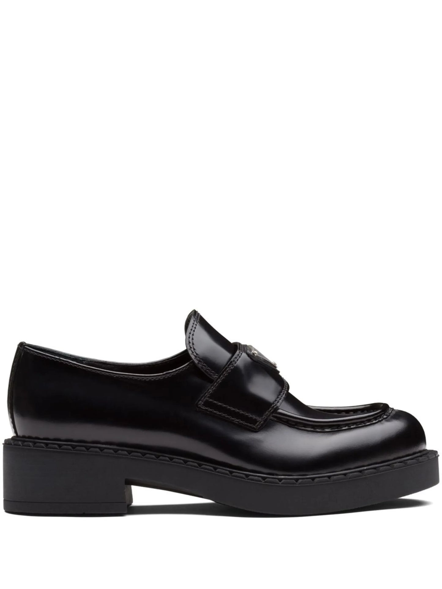 Chocolate brushed leather loafers