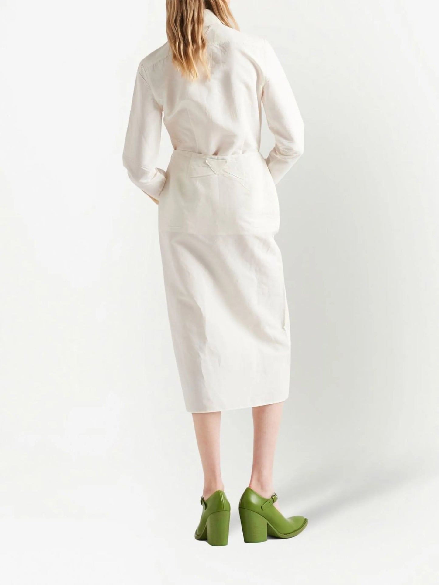 paper-based midi skirt