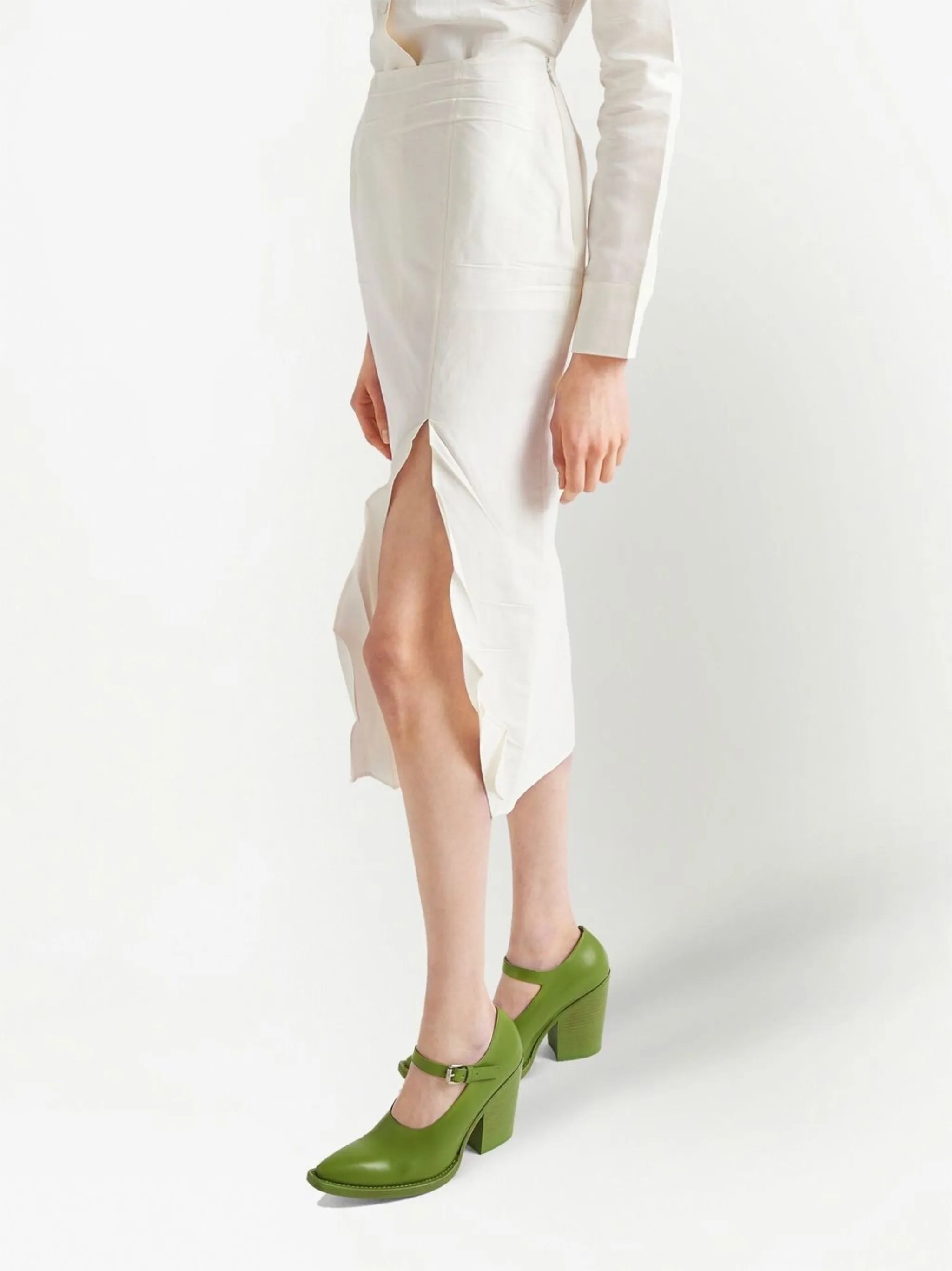 paper-based midi skirt
