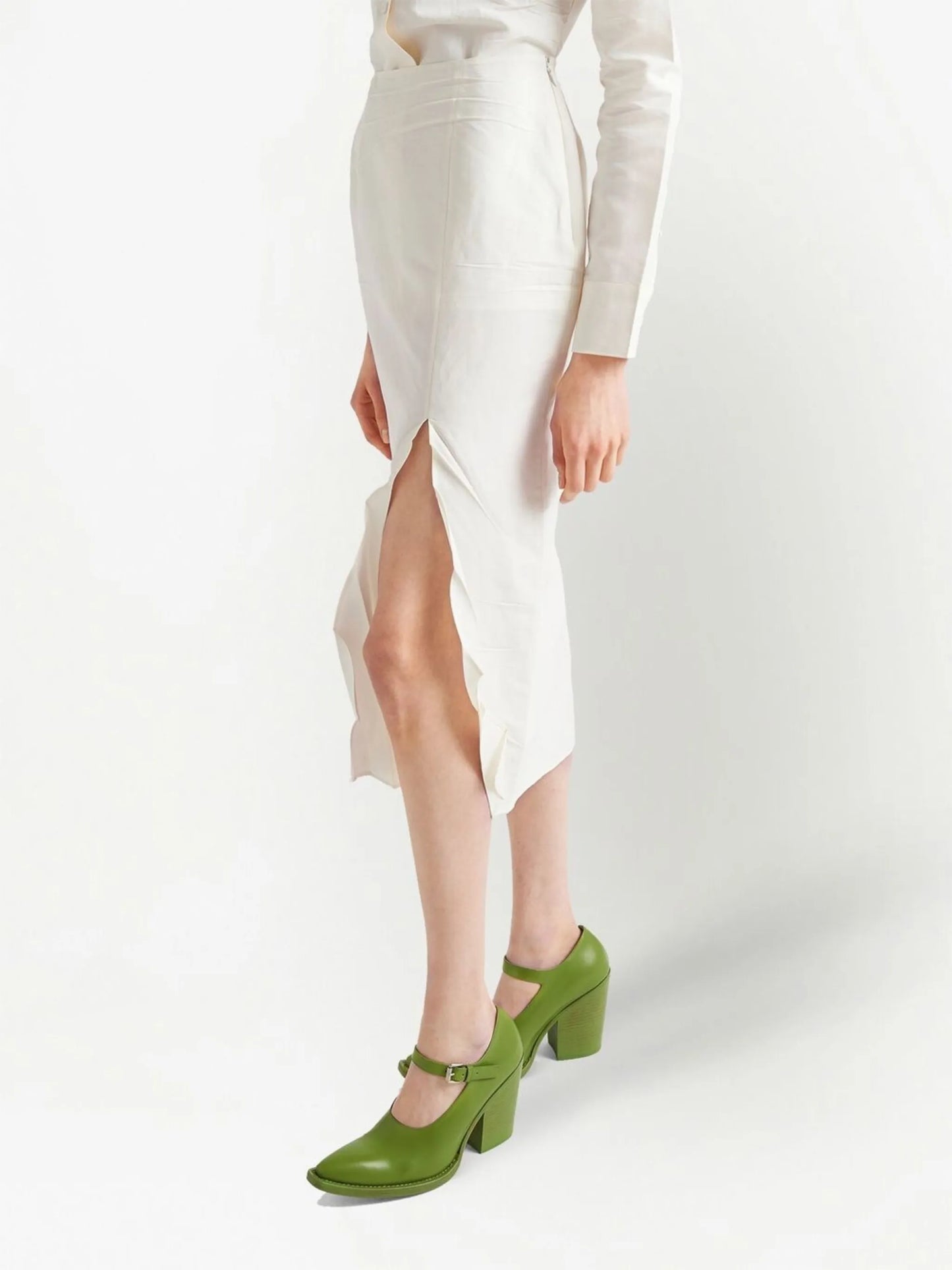 paper-based midi skirt