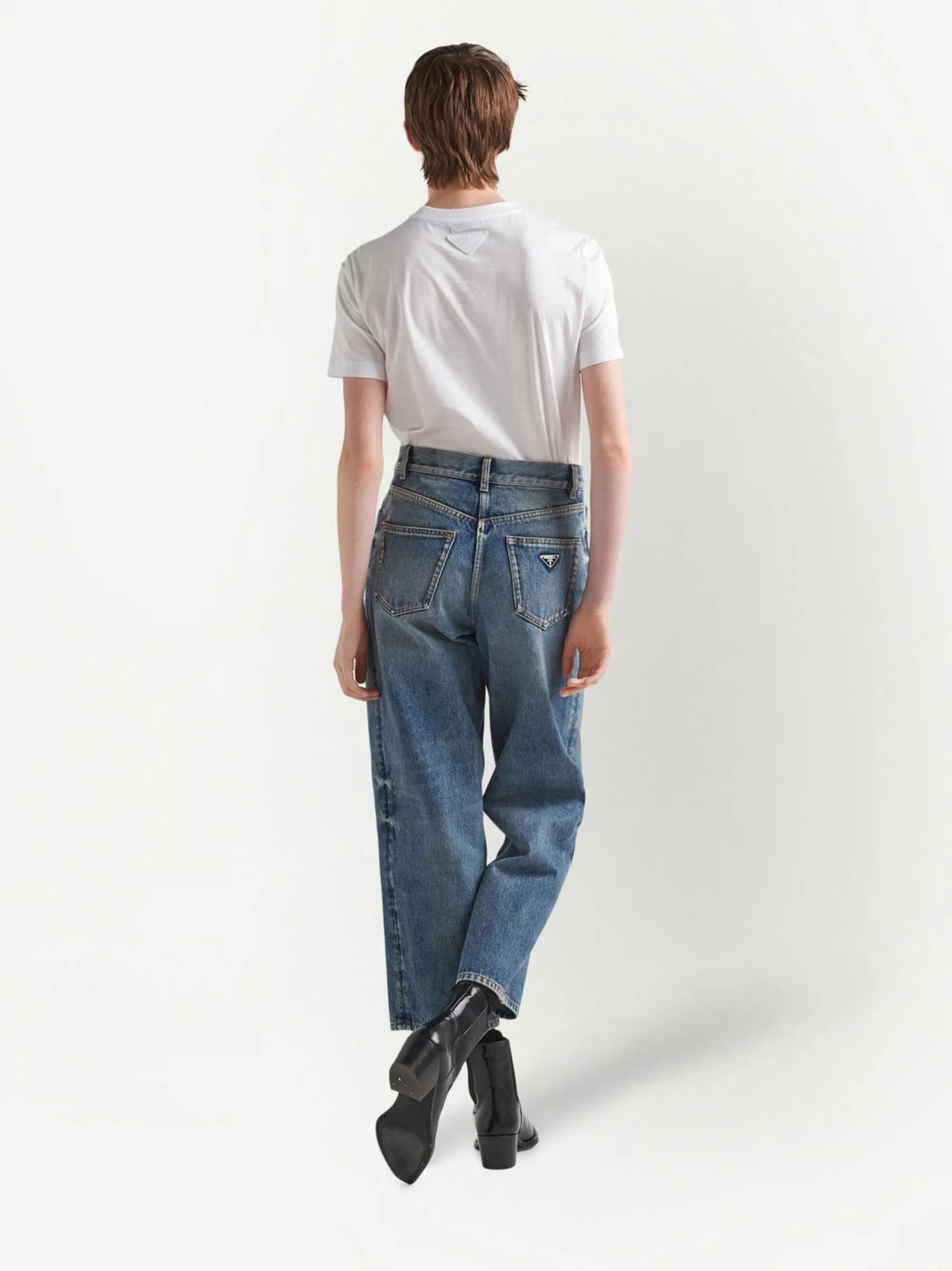 low-rise straight-leg jeans