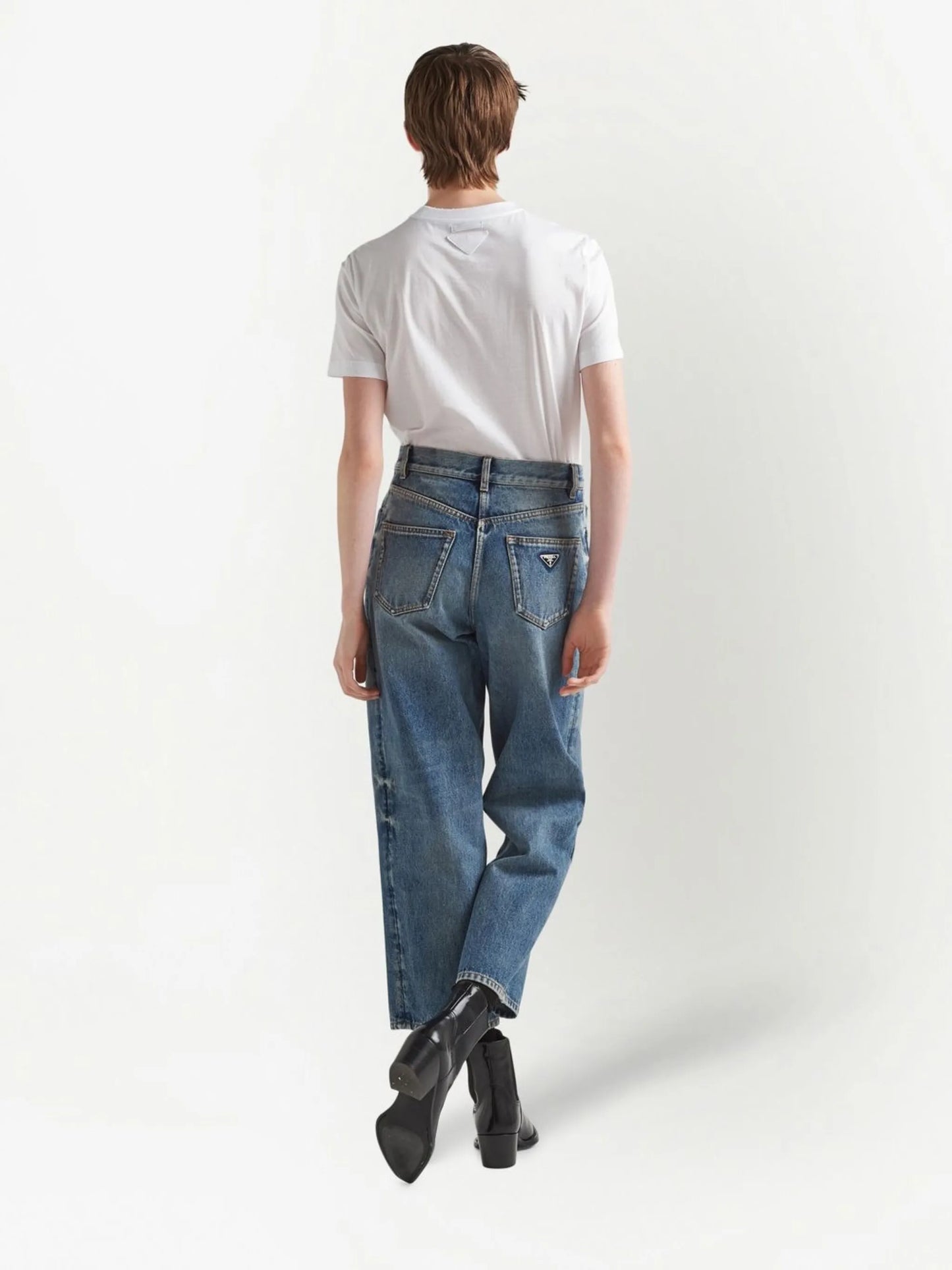 low-rise straight-leg jeans