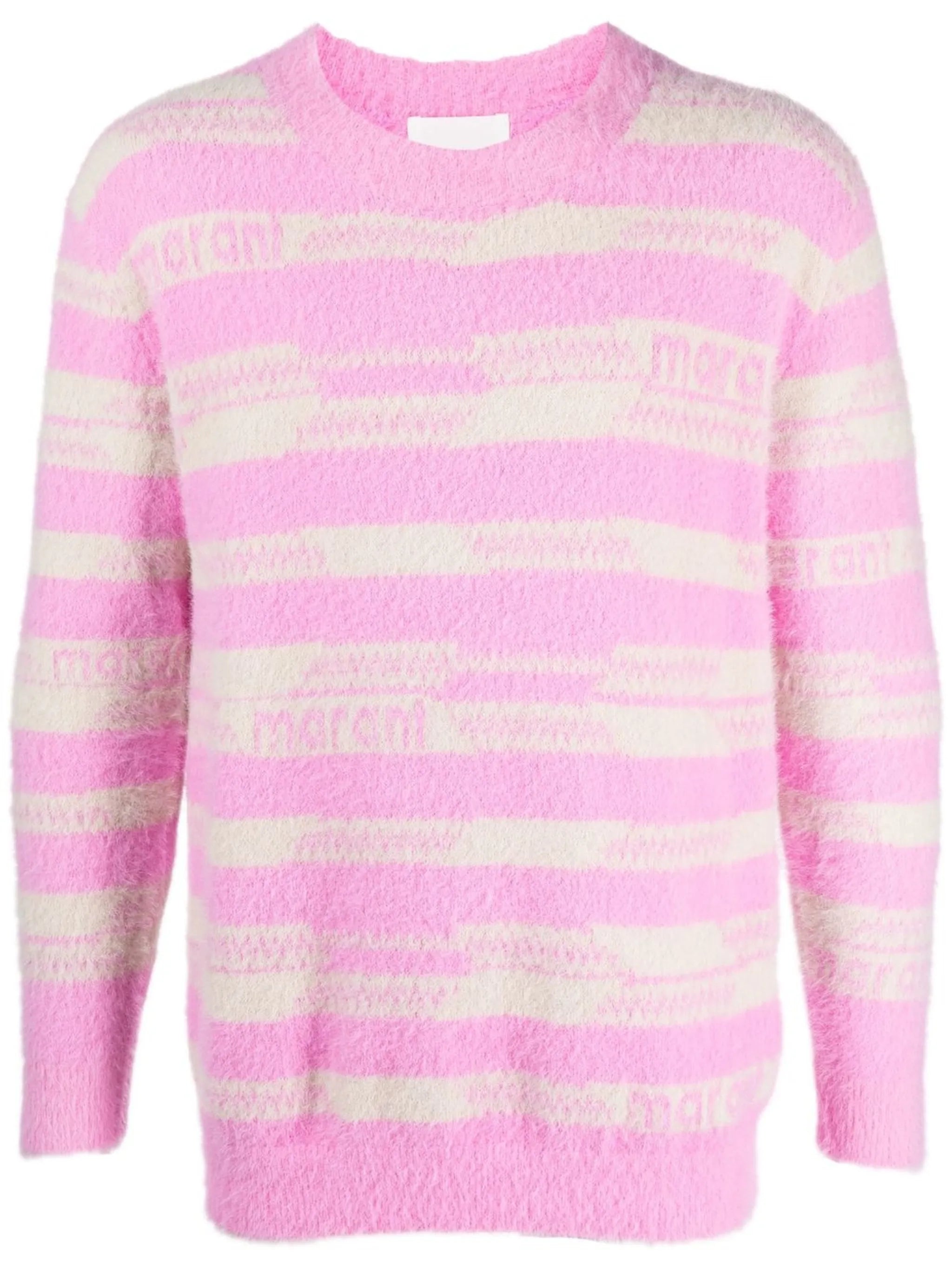 Orson logo-print striped jumper