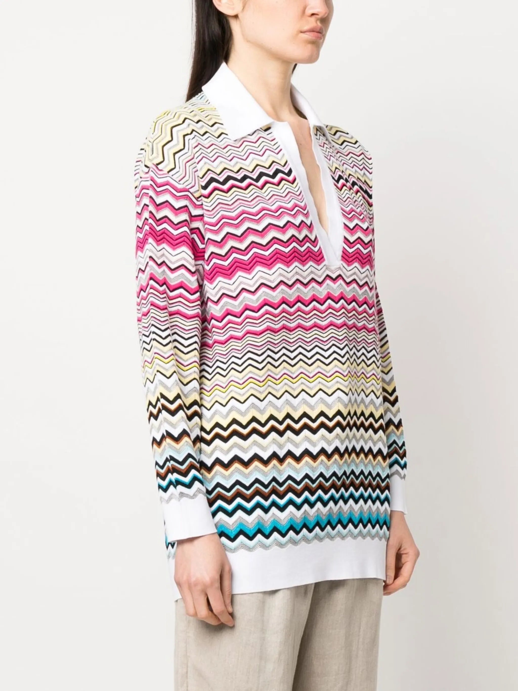 zigzag woven jumper