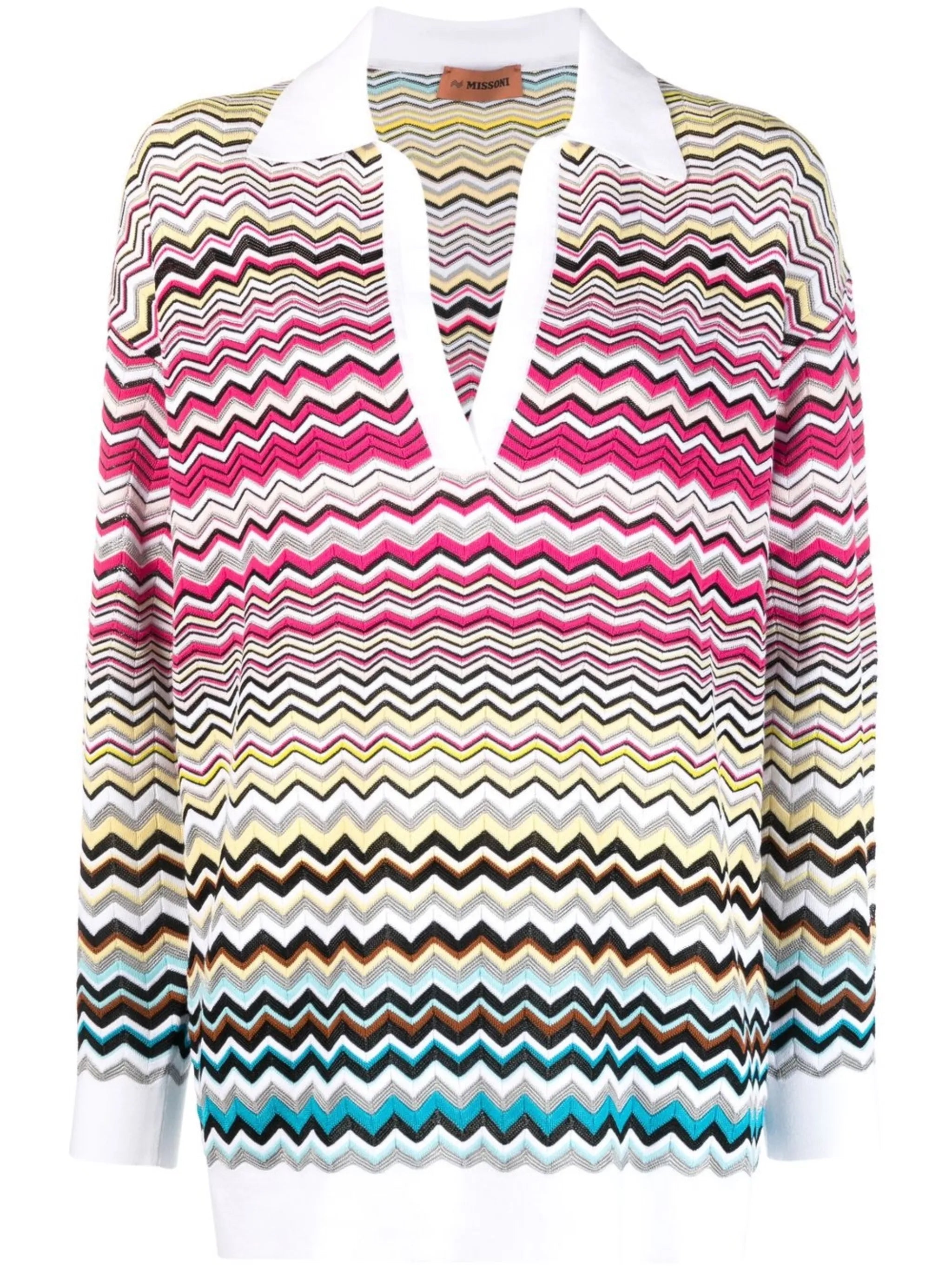 zigzag woven jumper