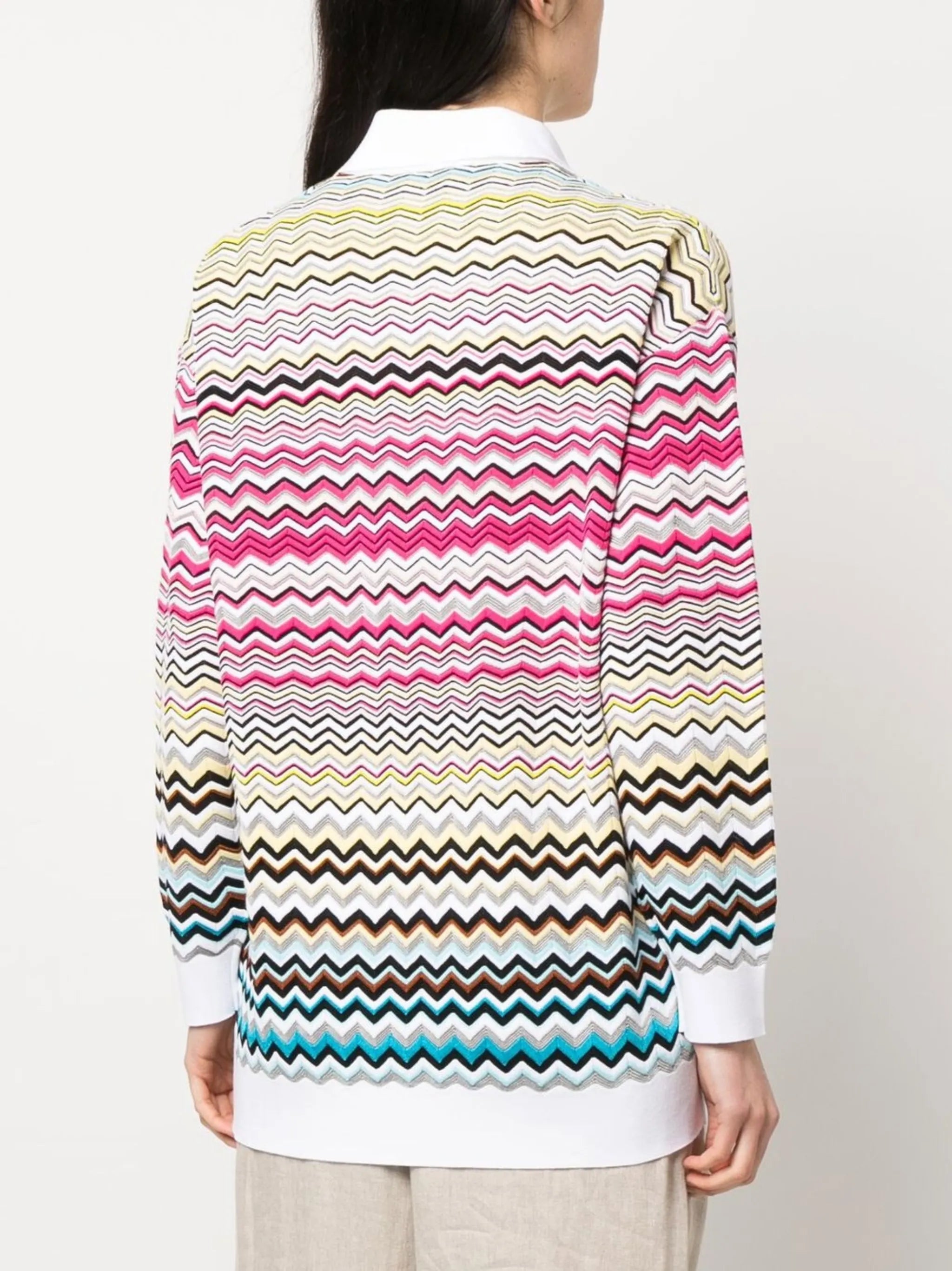 zigzag woven jumper