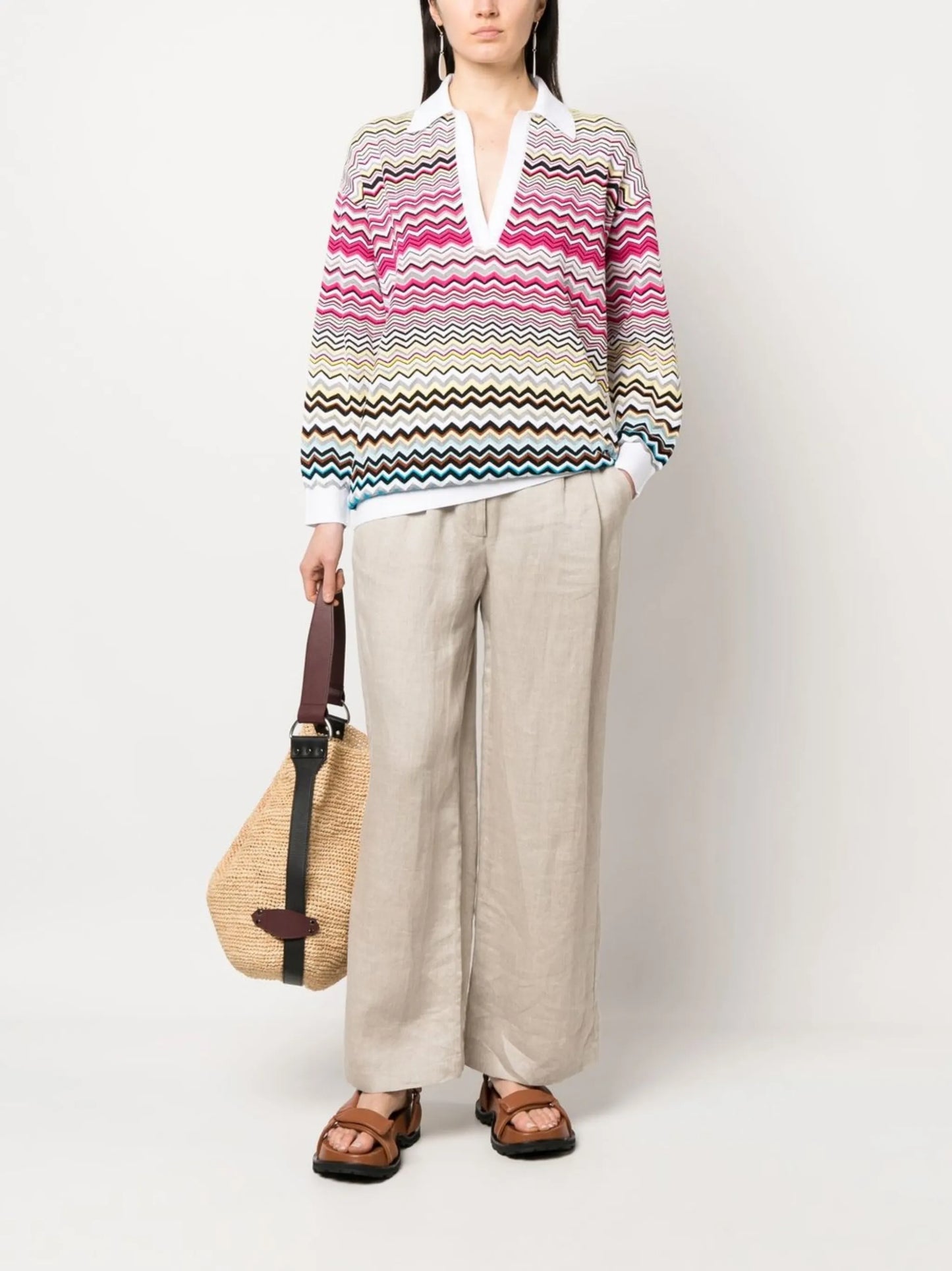 zigzag woven jumper