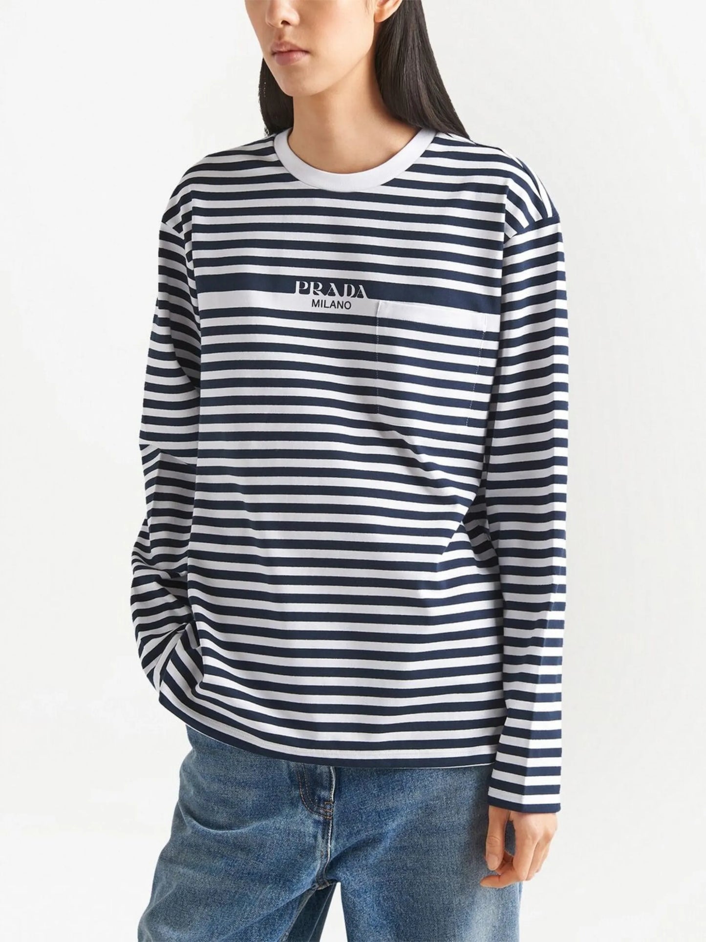 logo-print striped T-shirt