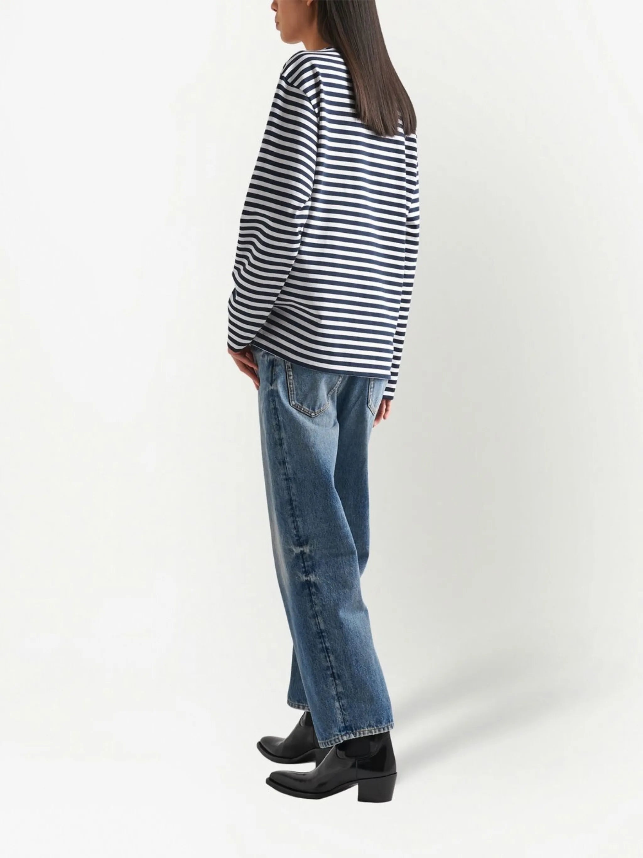 logo-print striped T-shirt