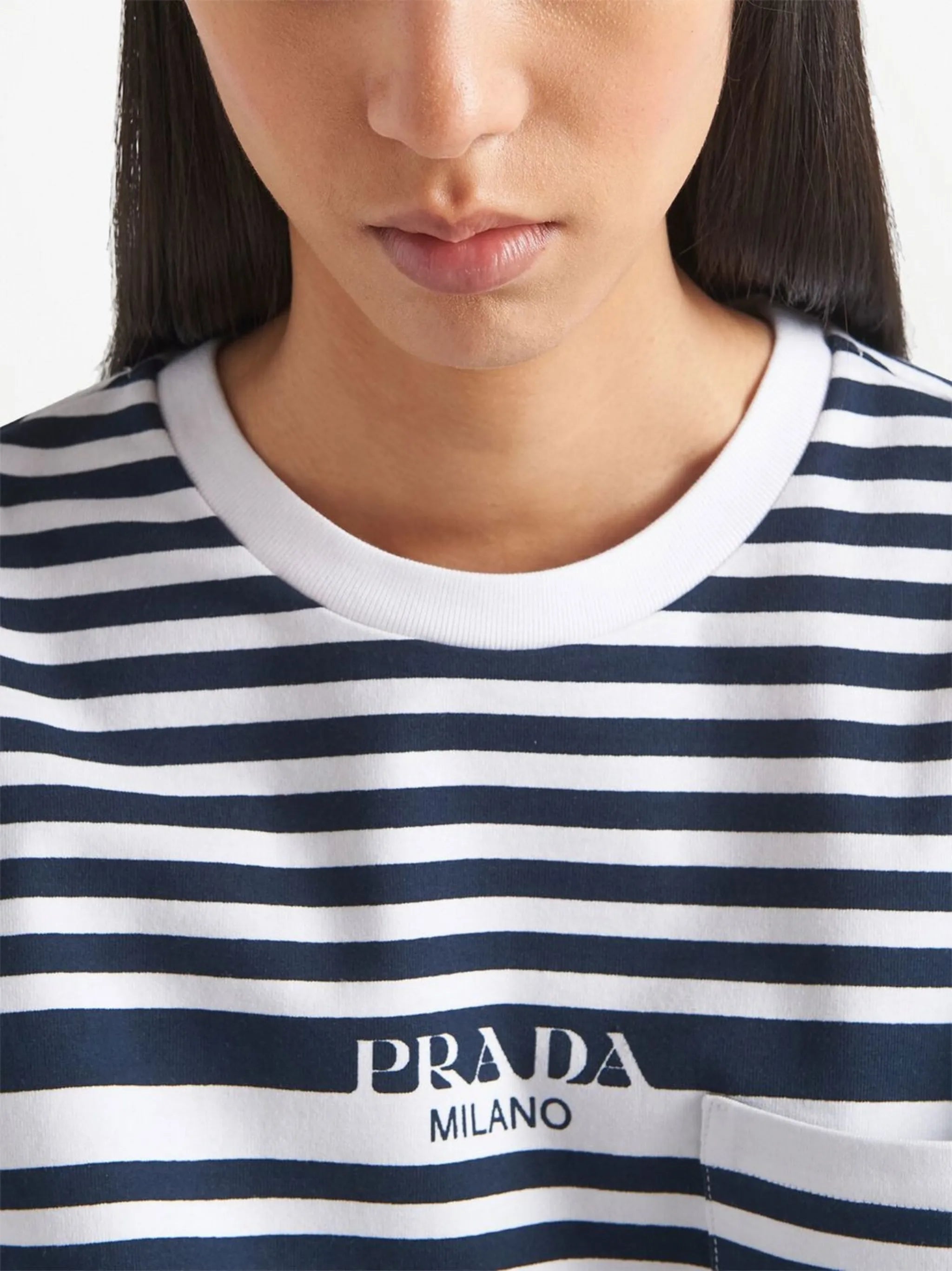 logo-print striped T-shirt