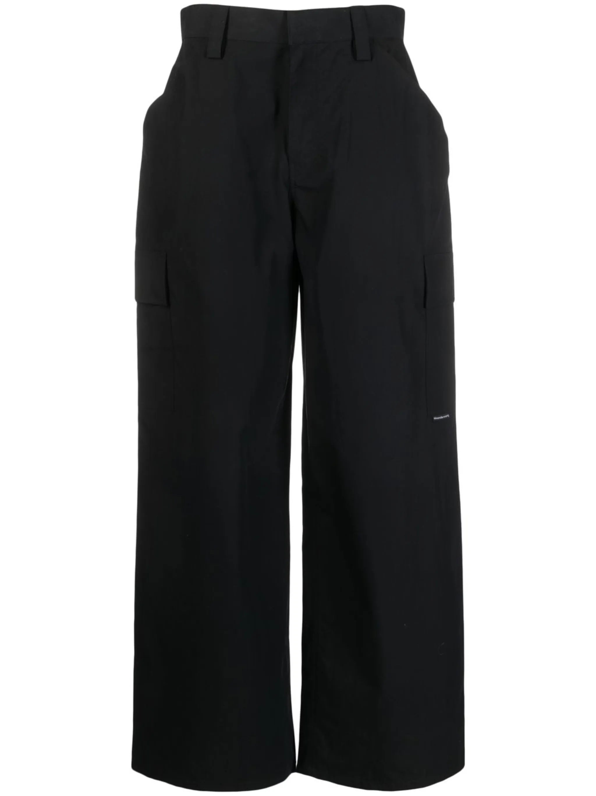 wide-leg cotton trousers
