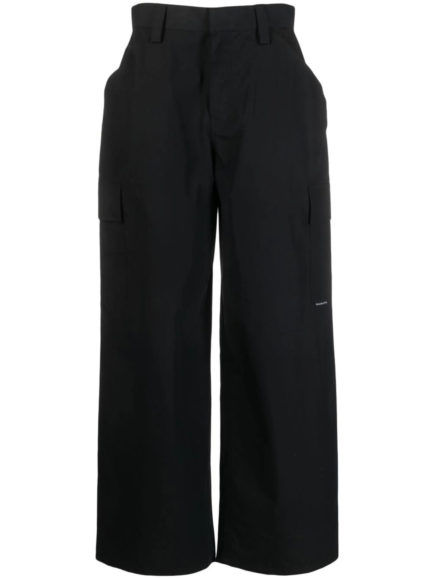 wide-leg cotton trousers