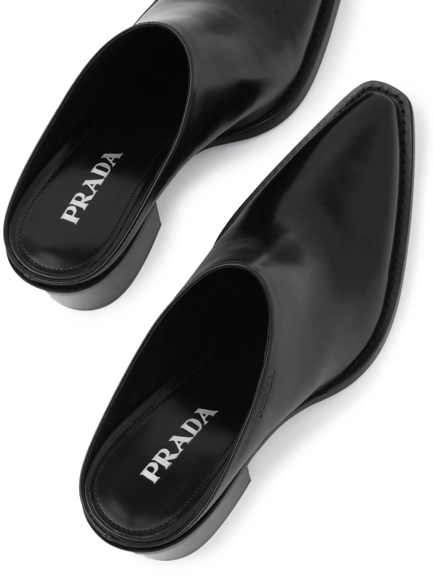point-toe leather mules
