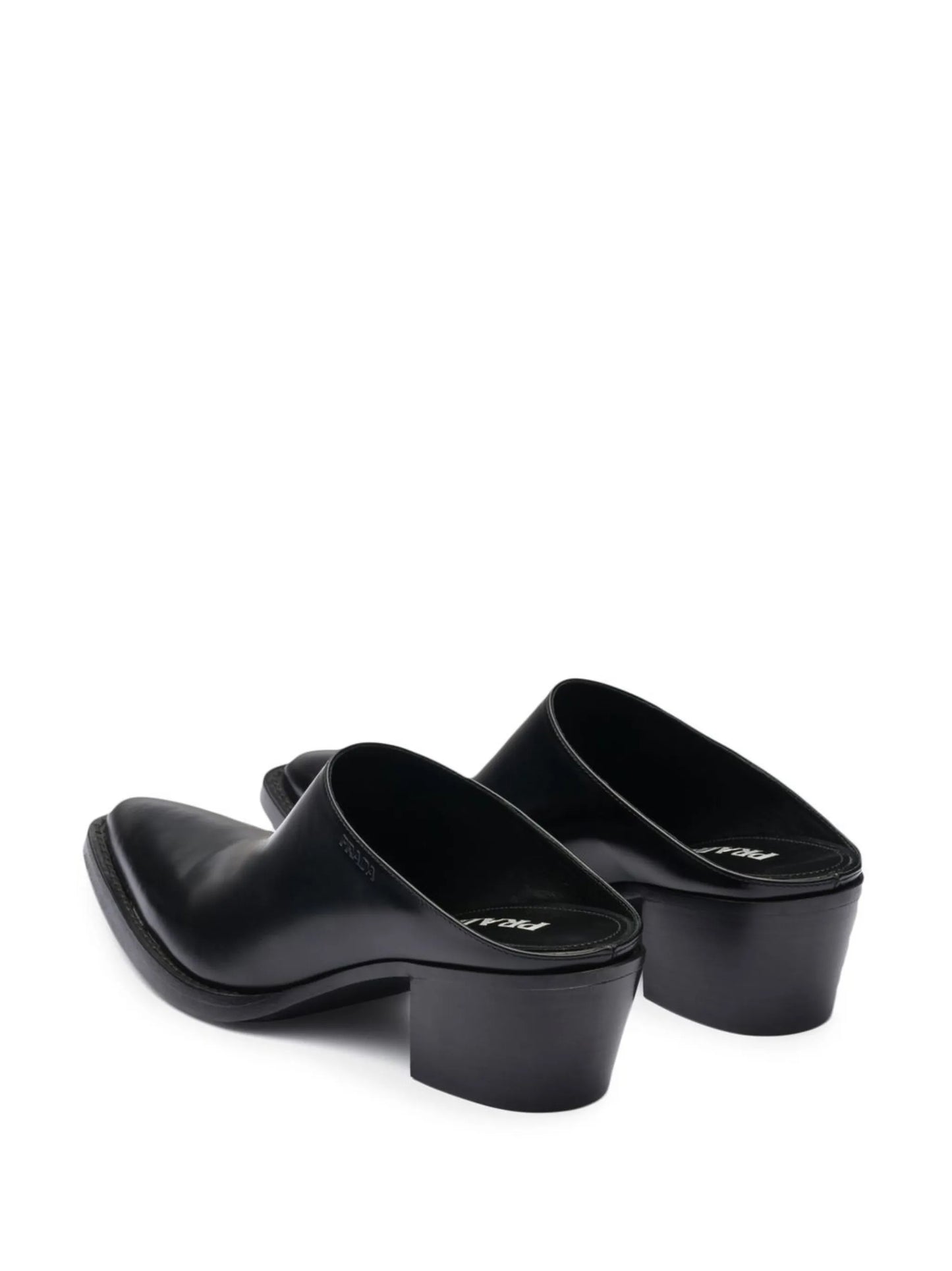 point-toe leather mules
